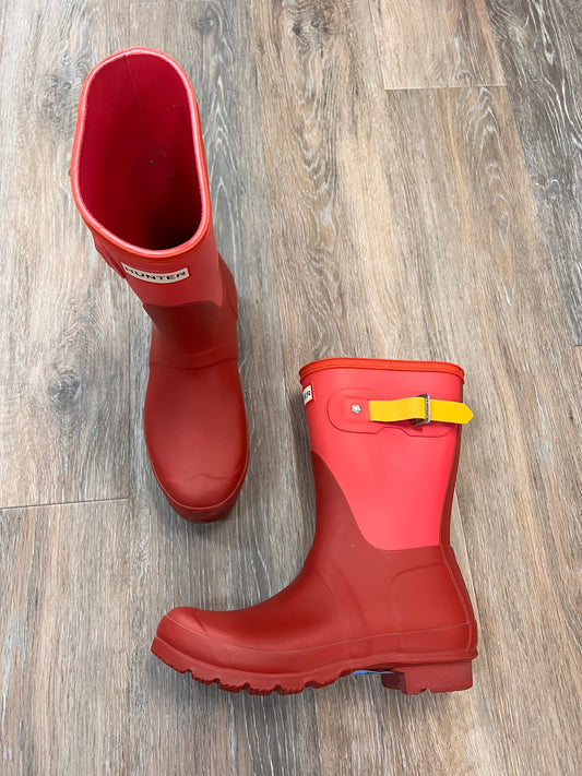 Boots Rain By Hunter In Red, Size: 7