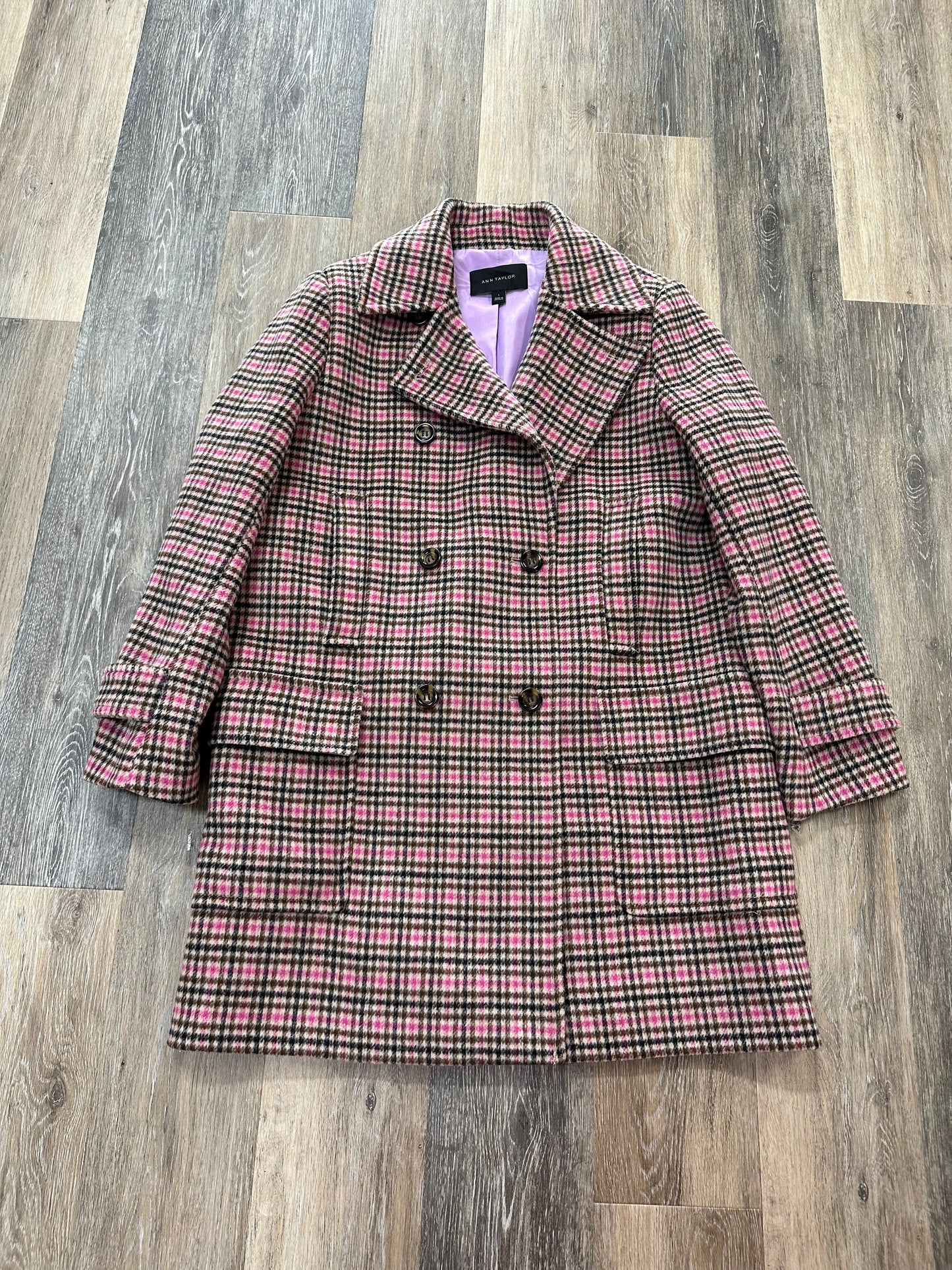 Coat Other By Ann Taylor In Plaid Pattern, Size: L