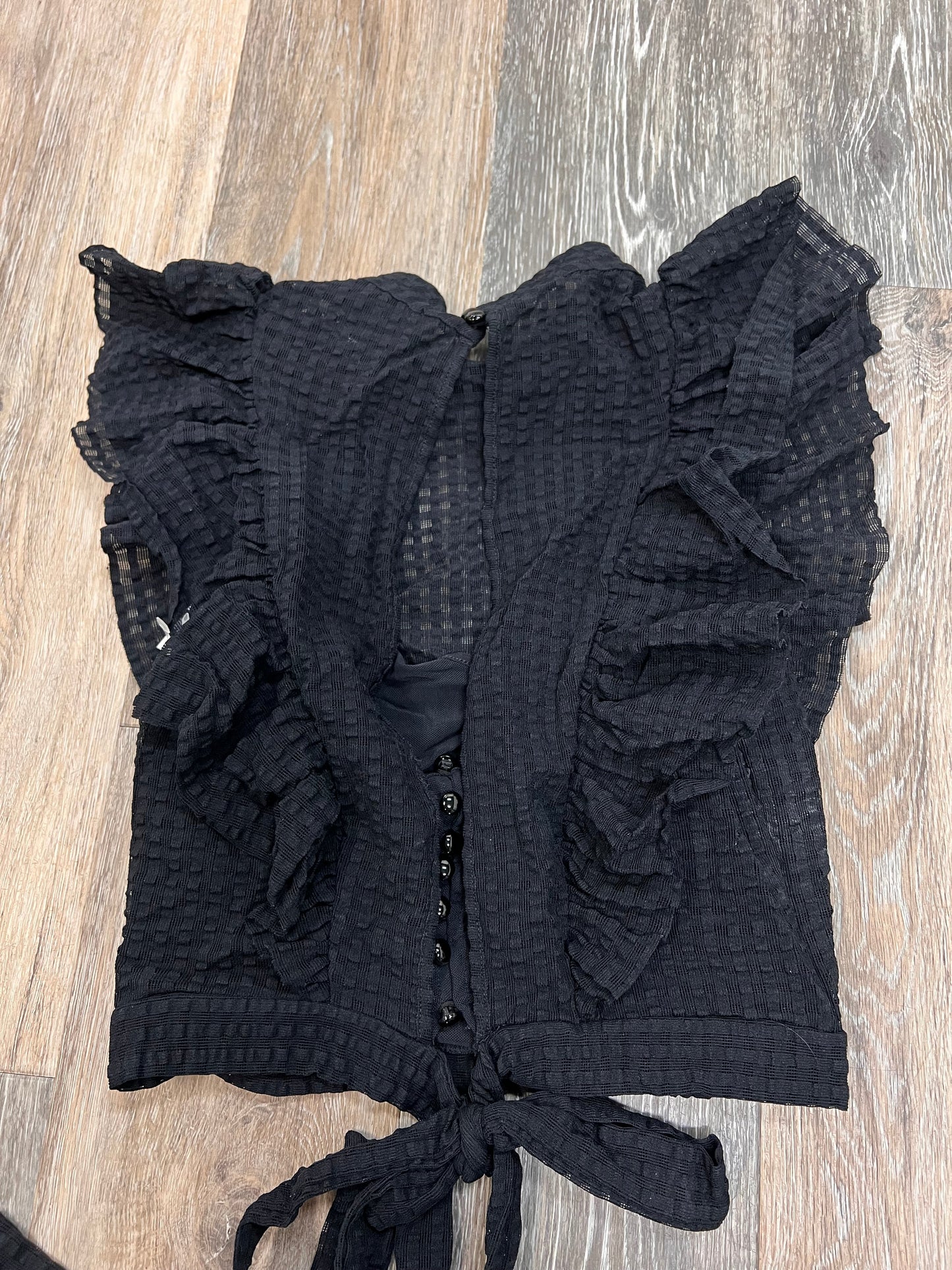 Blouse Short Sleeve By Maeve In Black, Size: Xxs