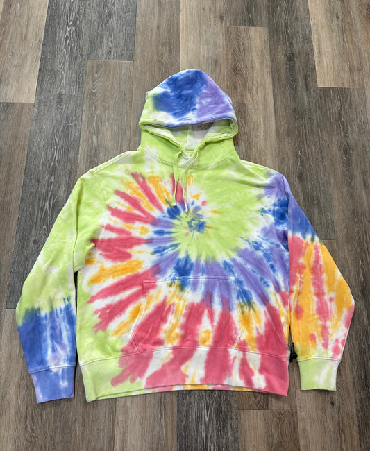 Athletic Sweatshirt Hoodie By Ivory Ella In Tie Dye Print, Size: M