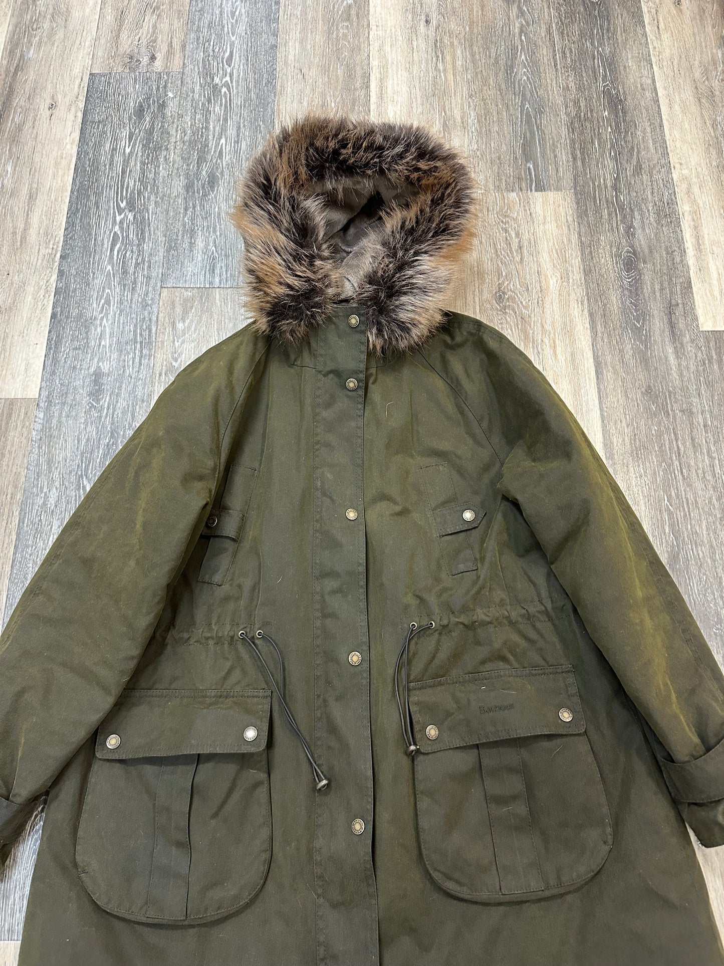 Coat Peacoat By Barbour In Green, Size: 14