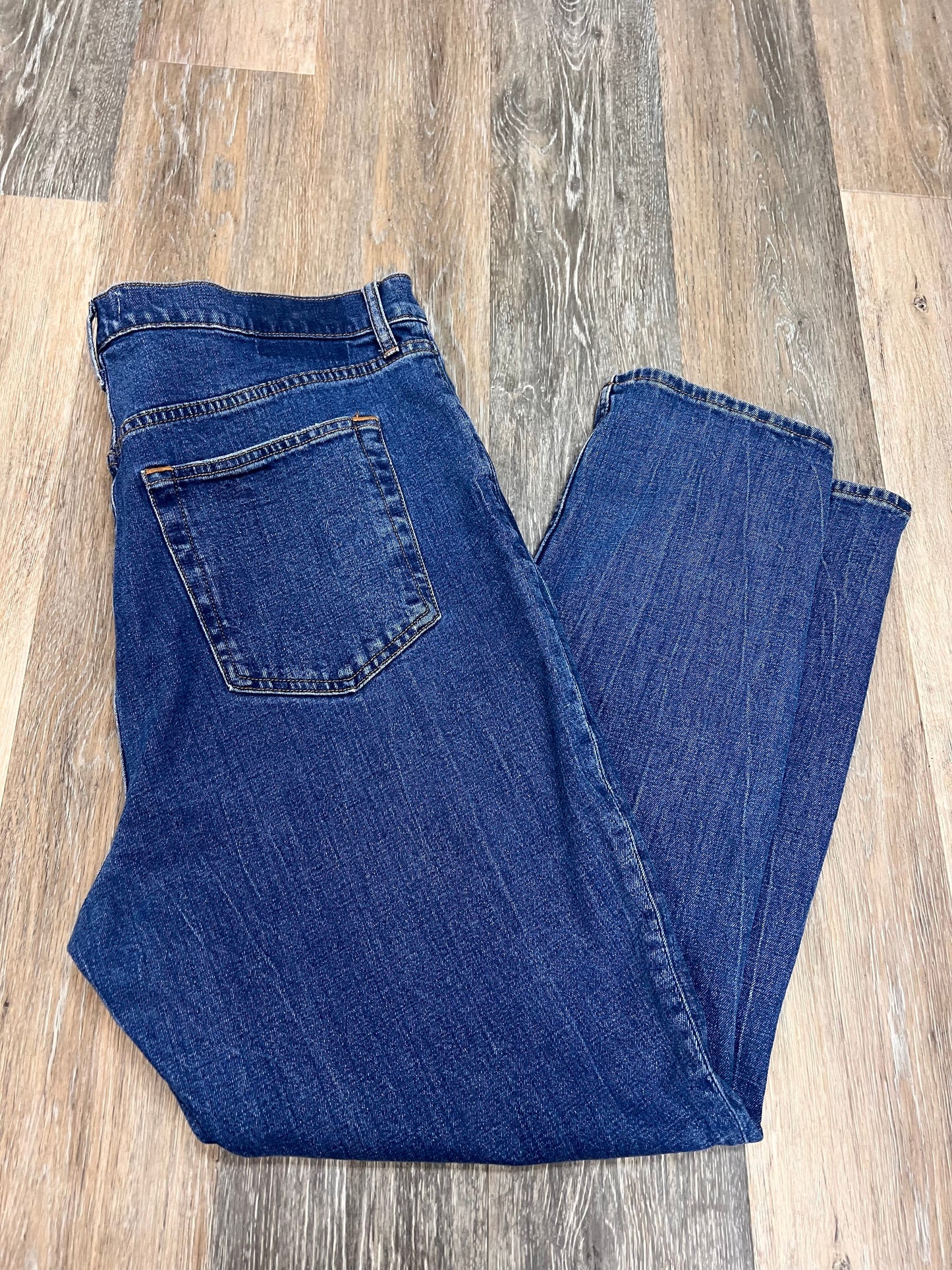 Jeans Straight By Abercrombie And Fitch In Blue Denim, Size: 18