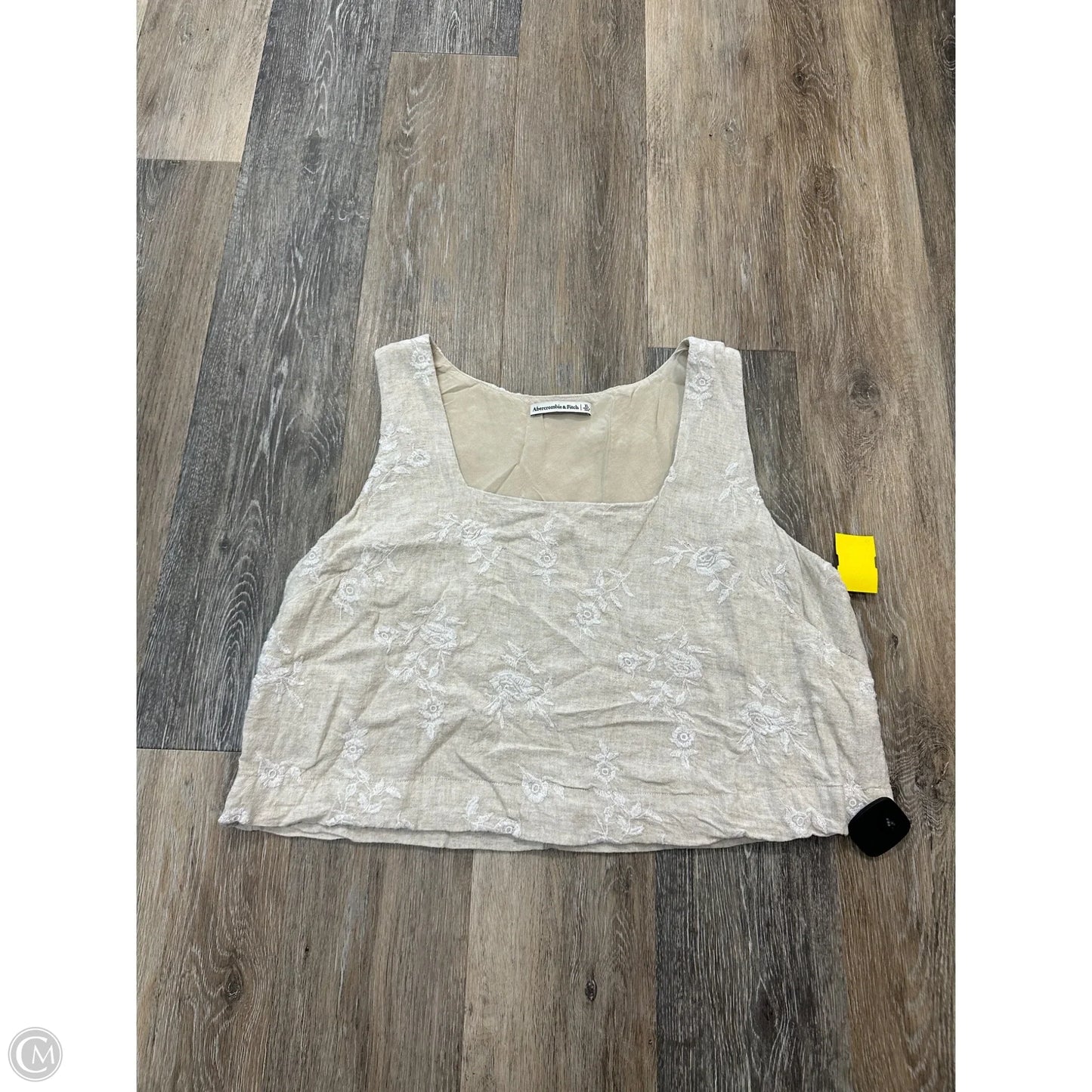 Top Sleeveless By Abercrombie And Fitch In Tan, Size: Xl