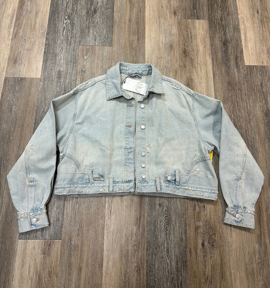 Jacket Denim By Zara In Blue Denim, Size: M