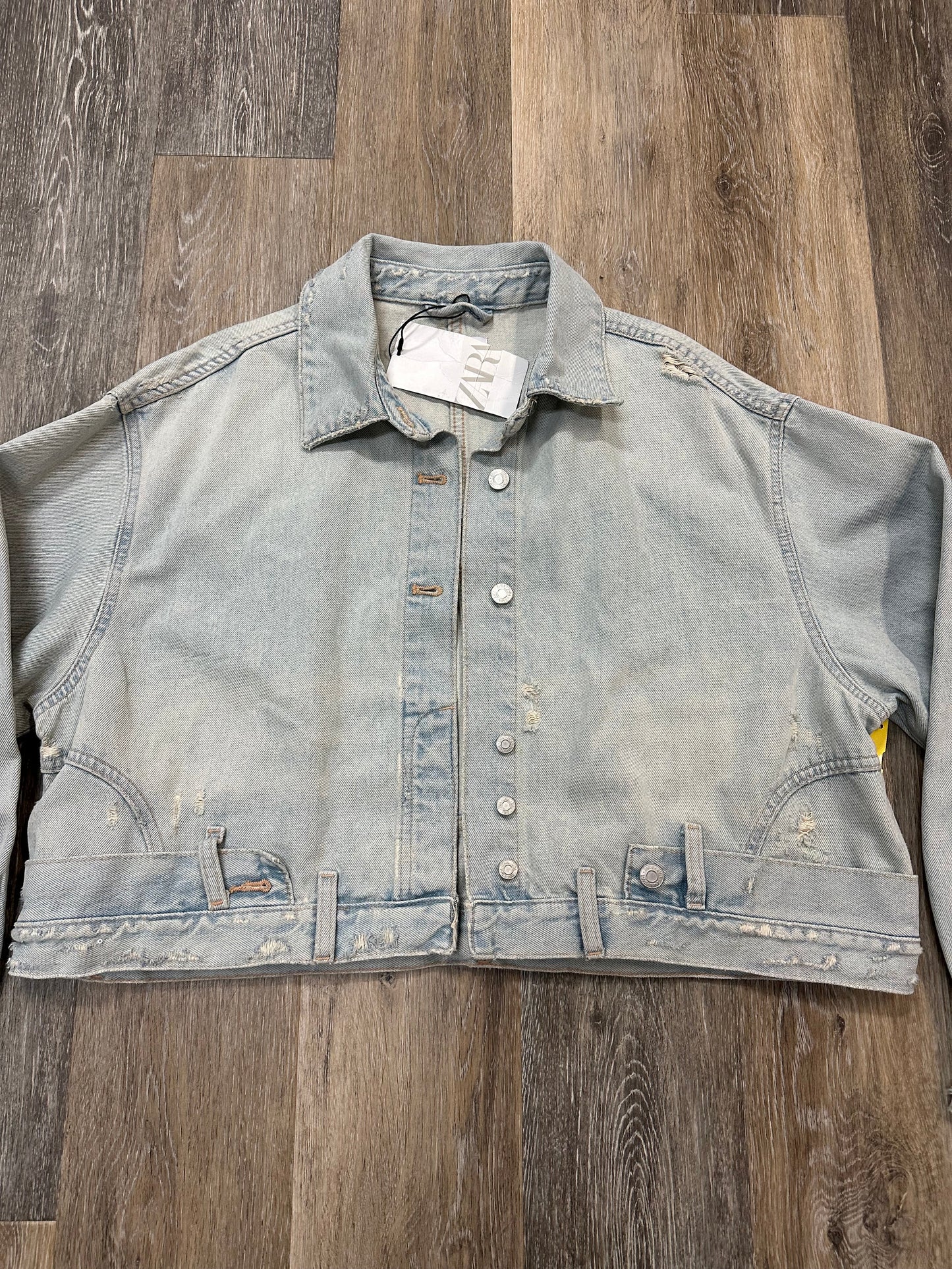 Jacket Denim By Zara In Blue Denim, Size: M