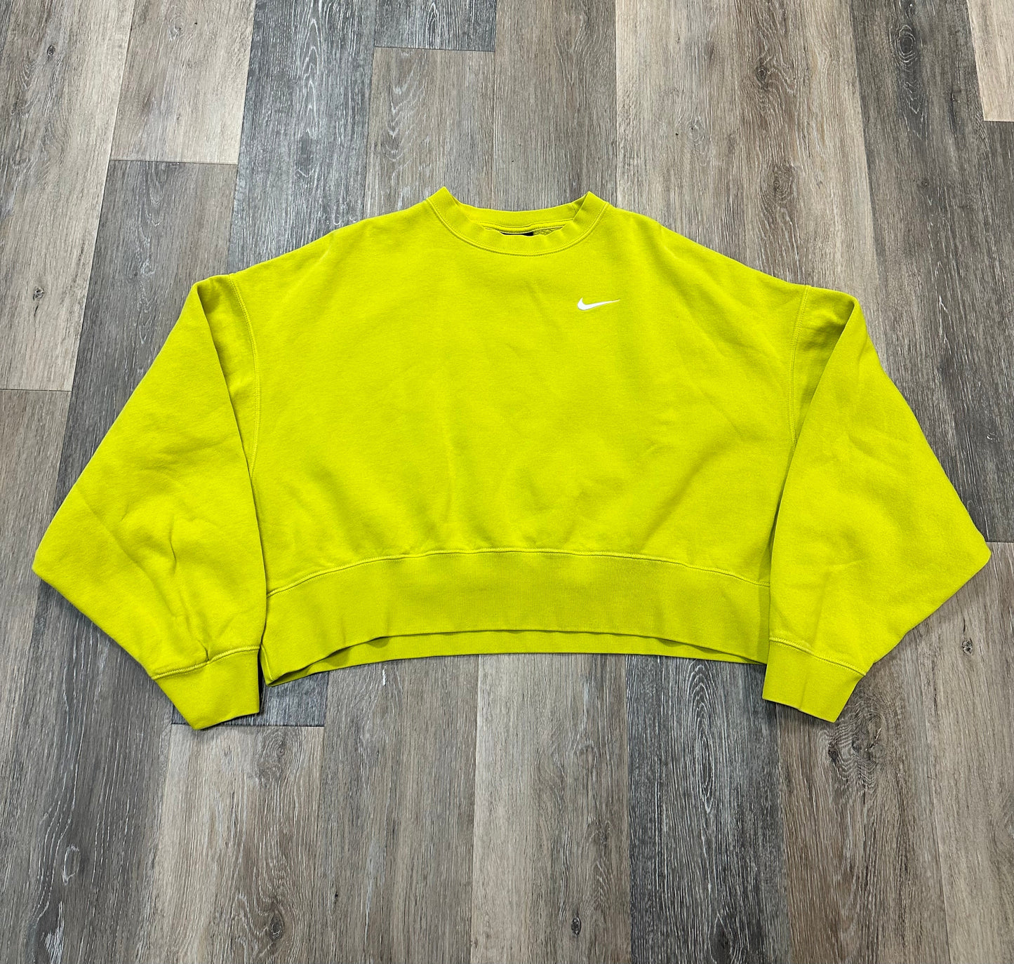 Athletic Sweatshirt Crewneck By Nike Apparel In Yellow, Size: S