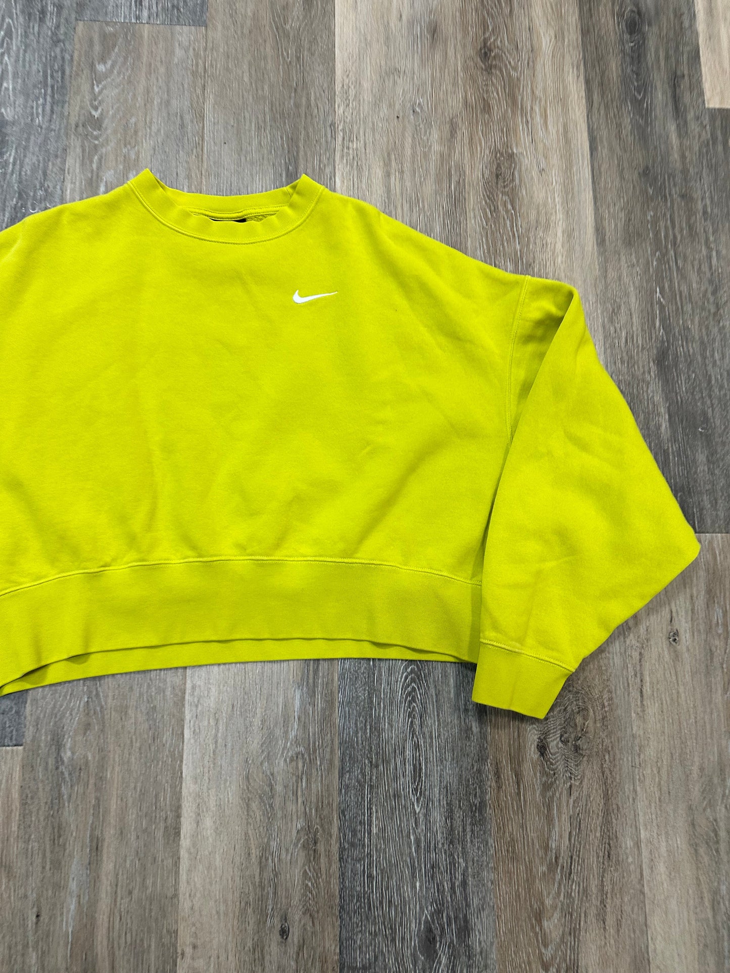 Athletic Sweatshirt Crewneck By Nike Apparel In Yellow, Size: S