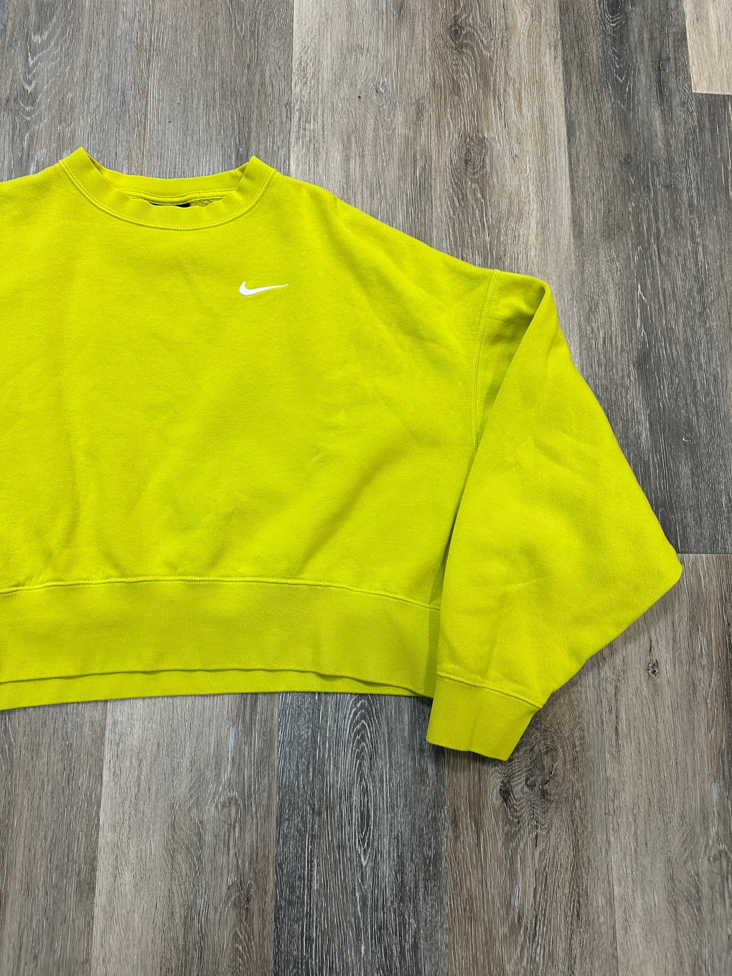 Athletic Sweatshirt Crewneck By Nike Apparel In Yellow, Size: S