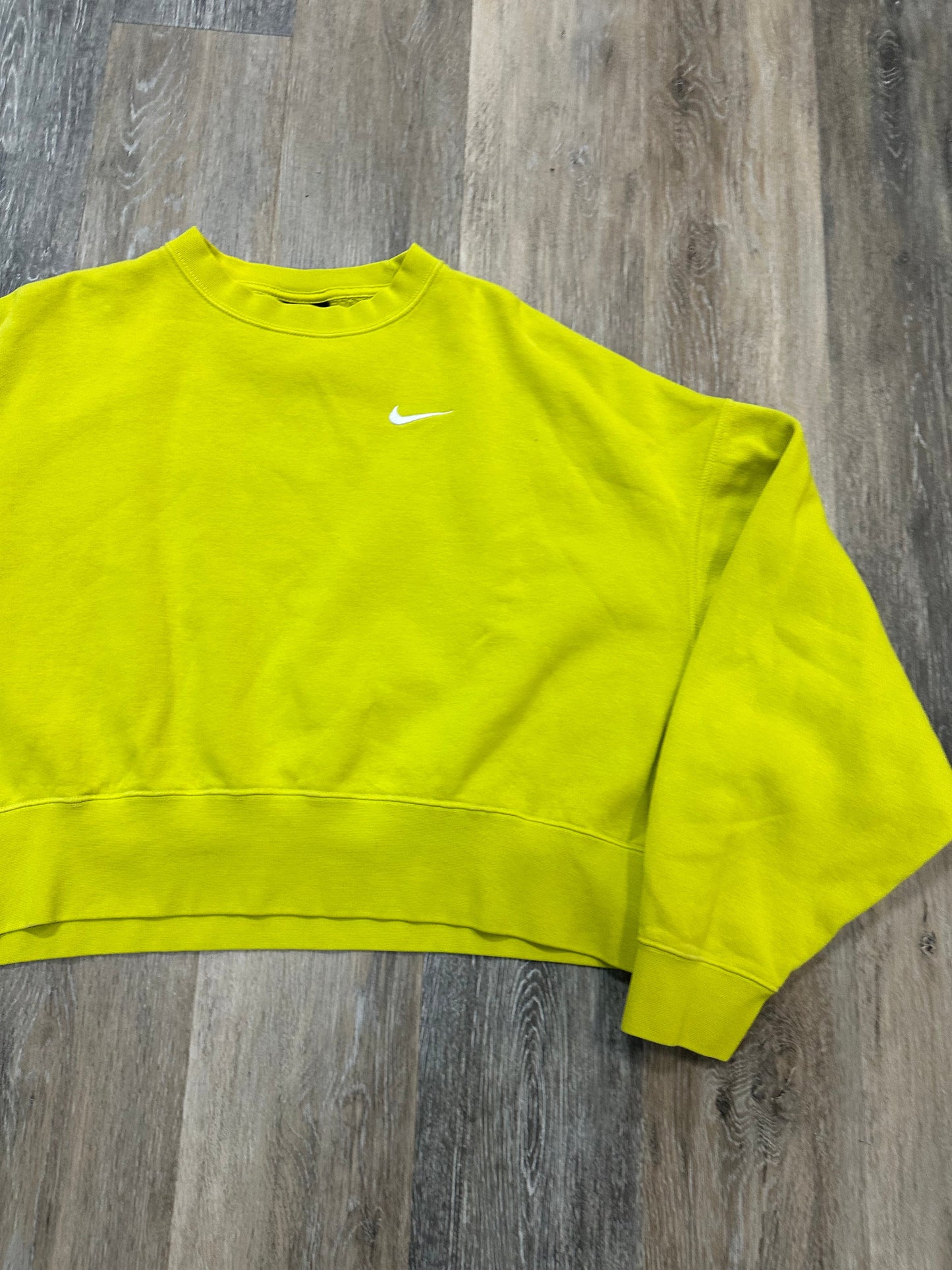 Athletic Sweatshirt Crewneck By Nike Apparel In Yellow, Size: S