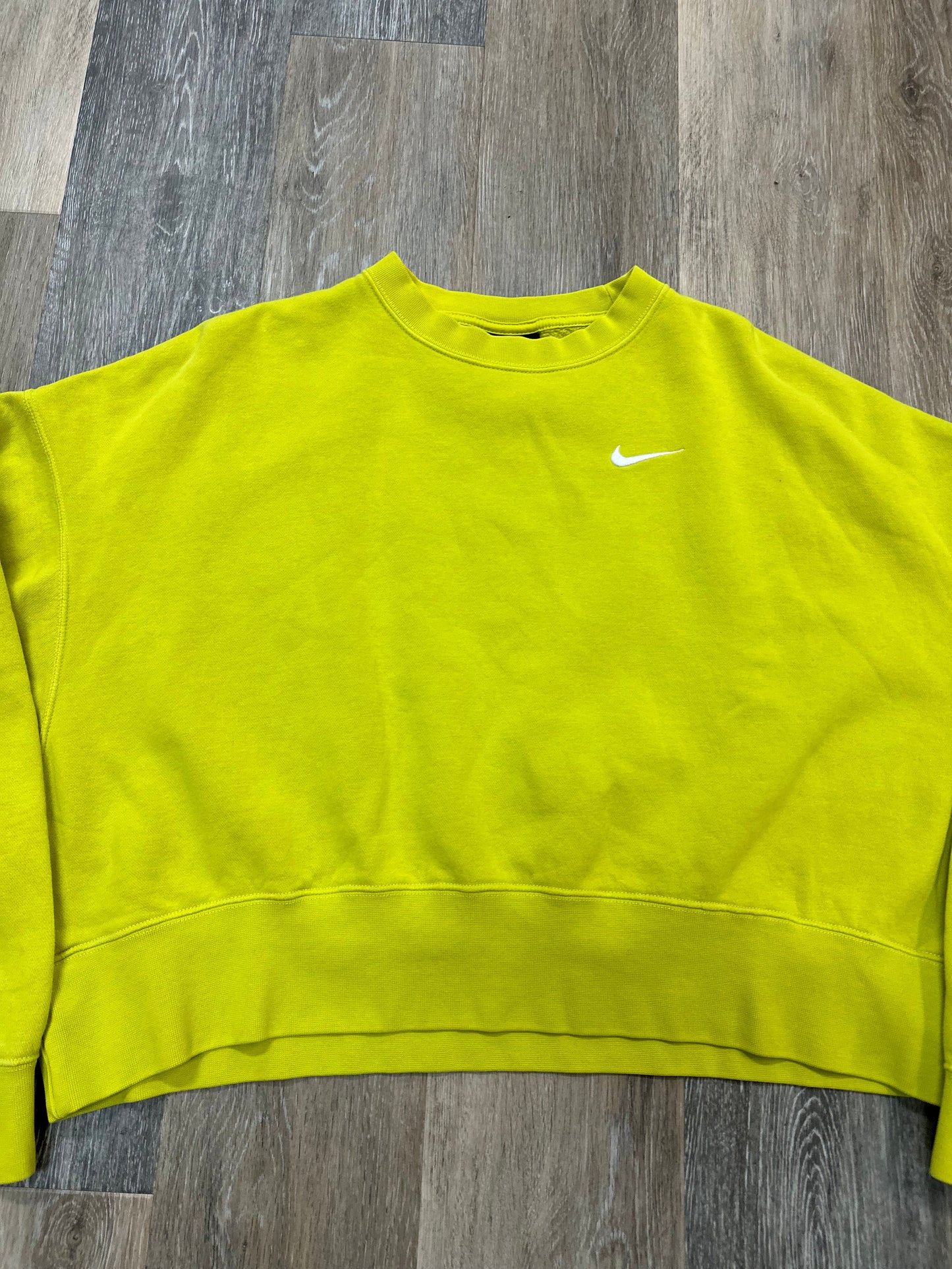 Athletic Sweatshirt Crewneck By Nike Apparel In Yellow, Size: S