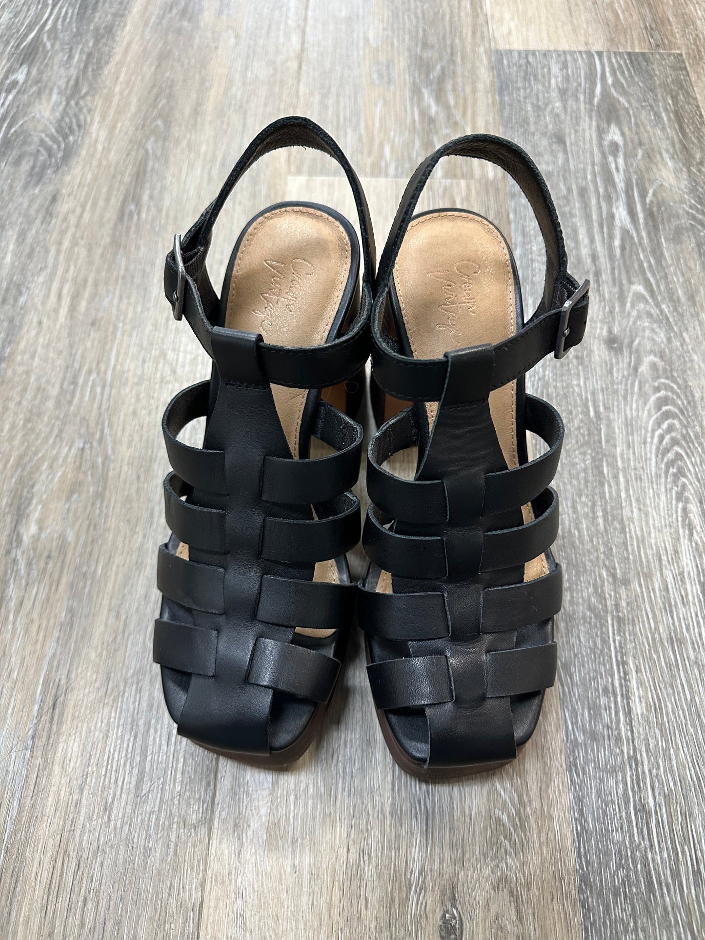 Shoes Heels Block By Crown Vintage In Black, Size: 7