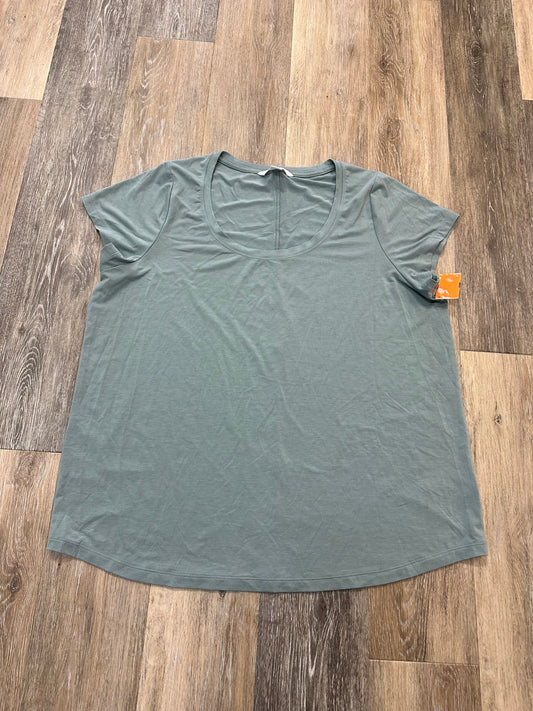 Top Short Sleeve By Athleta In Green, Size: Xl