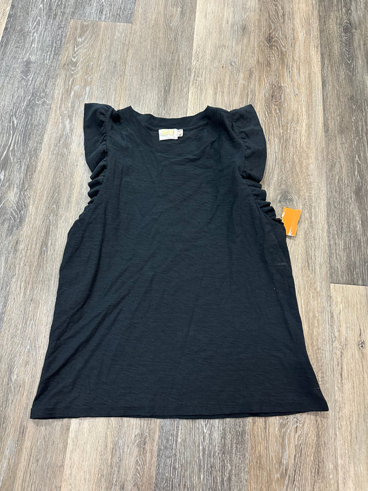 Blouse Short Sleeve By Nation Ltd In Black, Size: L