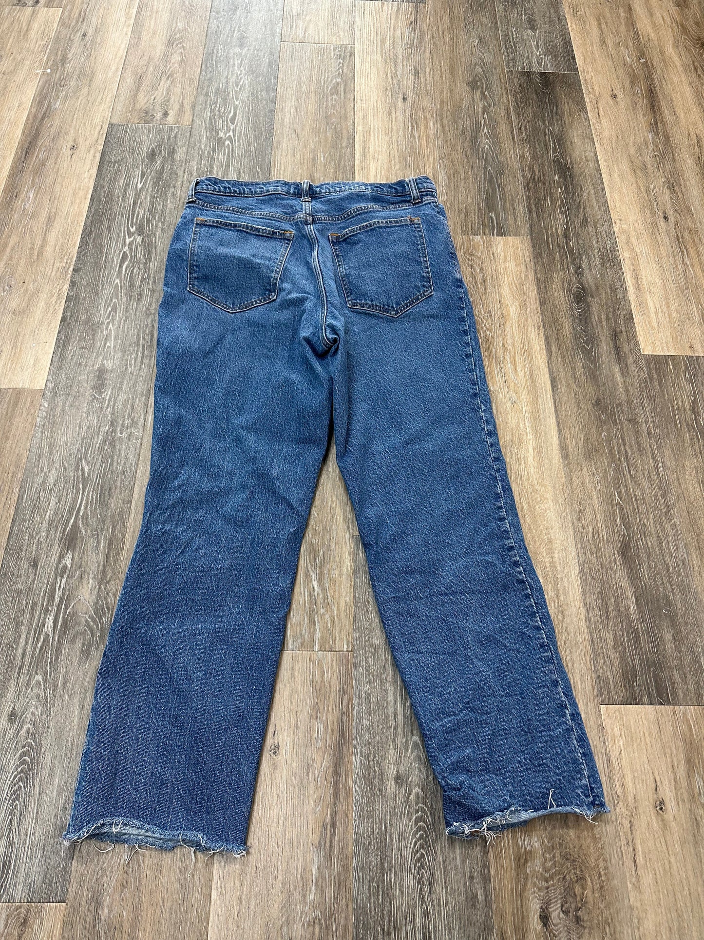 Jeans Straight By Abercrombie And Fitch In Blue Denim, Size: 14p