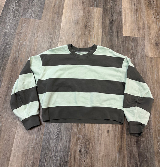 Athletic Sweatshirt Crewneck By Lululemon In Striped Pattern, Size: 6