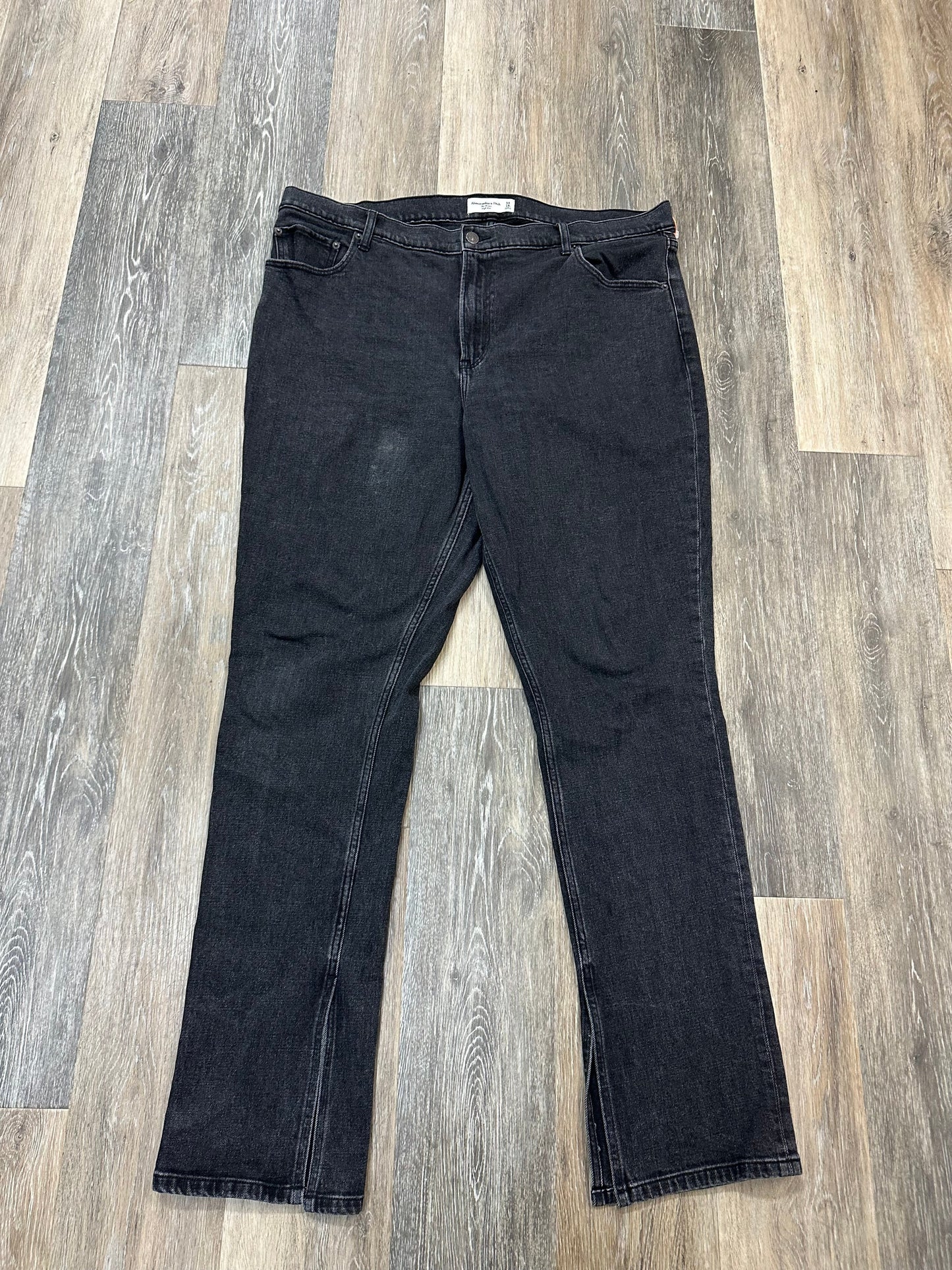 Jeans Skinny By Abercrombie And Fitch In Black Denim, Size: 18L