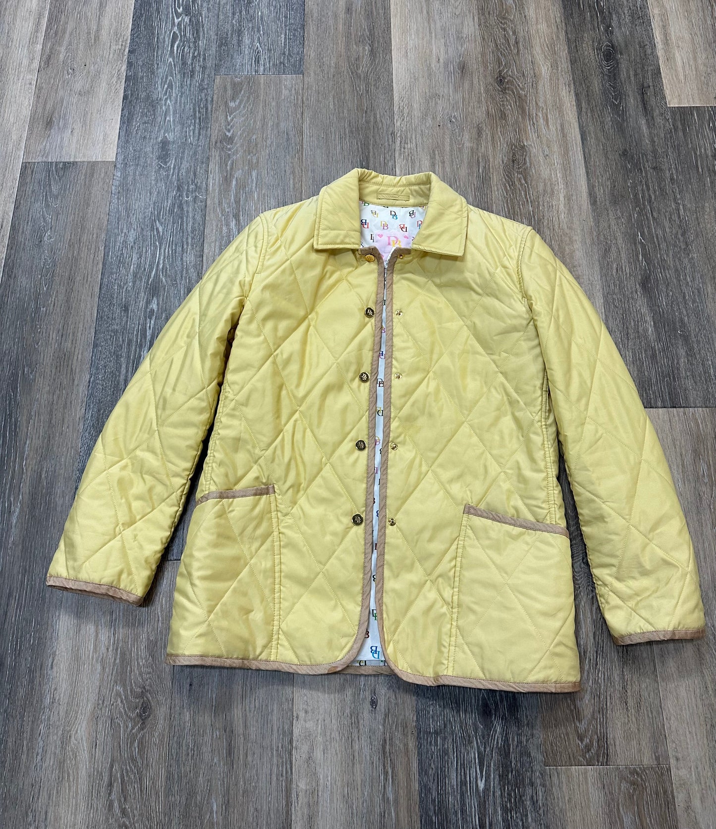 Jacket Designer By Dooney And Bourke In Yellow, Size: S