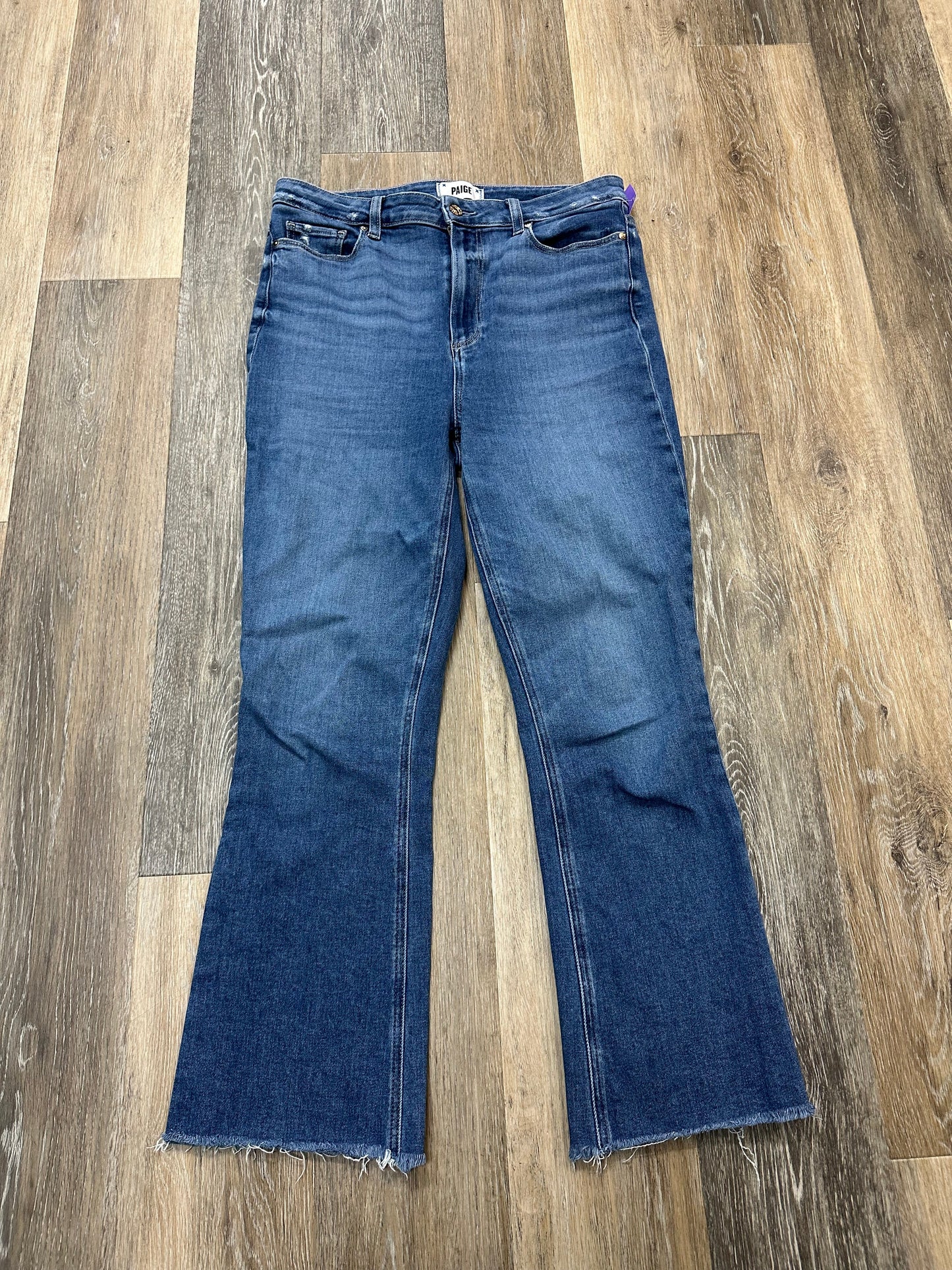 Jeans Straight By Paige In Blue Denim, Size: 10