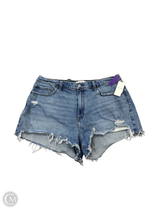 Shorts By Abercrombie And Fitch In Blue Denim, Size: 16