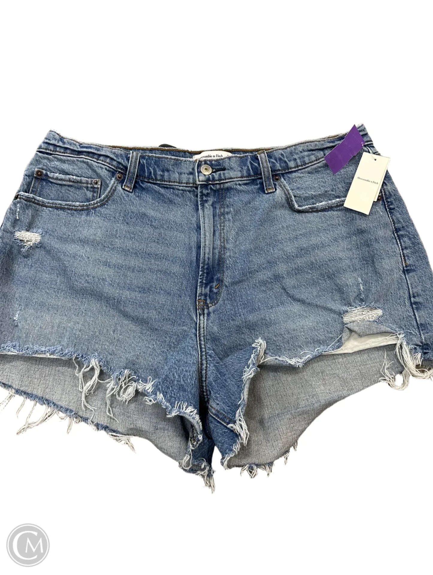 Shorts By Abercrombie And Fitch In Blue Denim, Size: 16