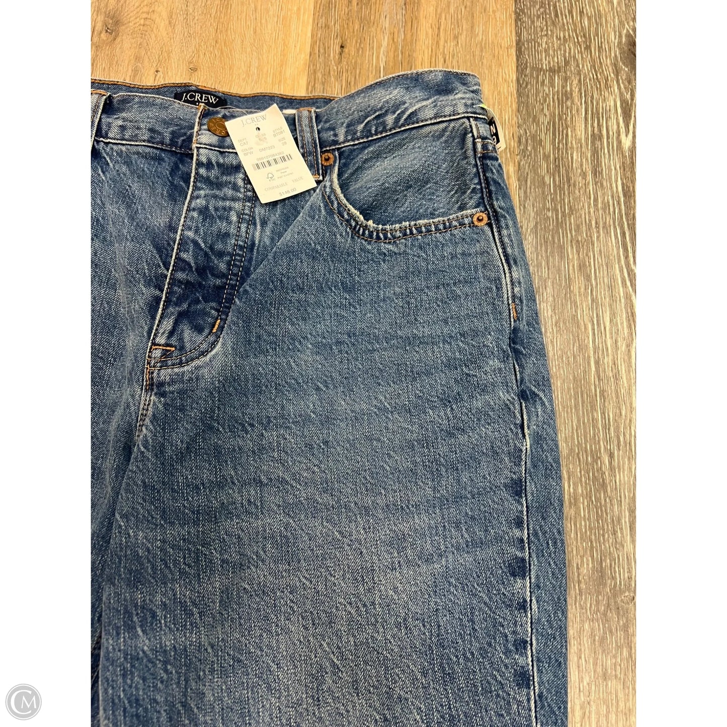 Jeans Straight By J. Crew In Blue Denim, Size: 6/28