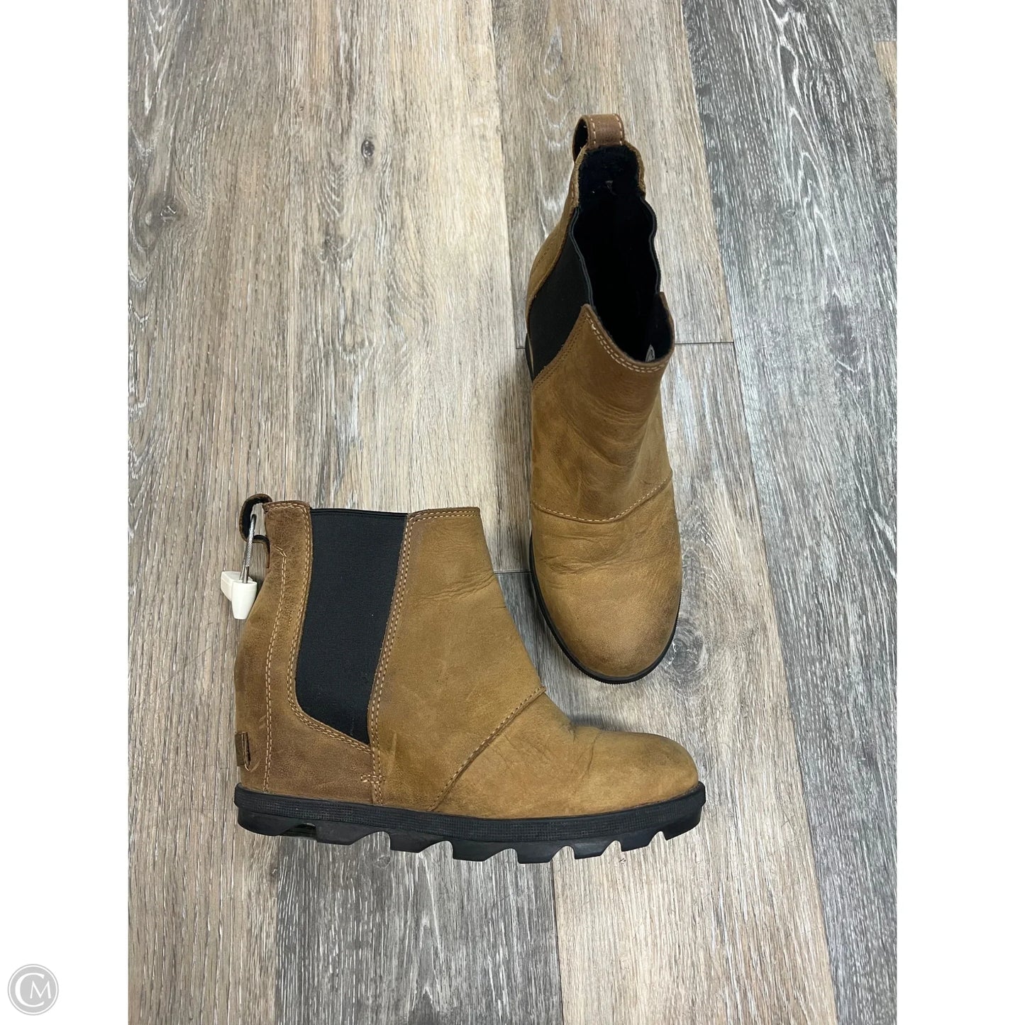 Boots Ankle Heels By Sorel In Tan, Size: 8