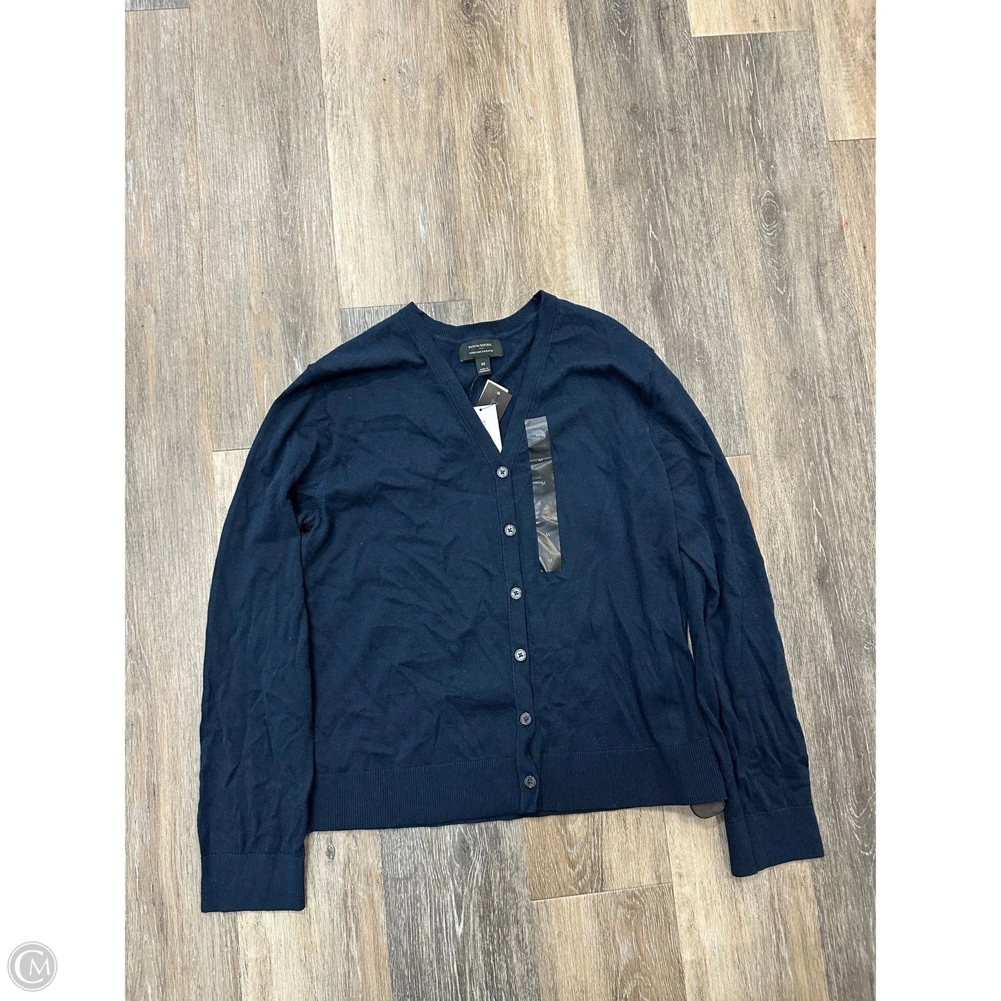 Sweater Cardigan By Banana Republic In Navy, Size: M