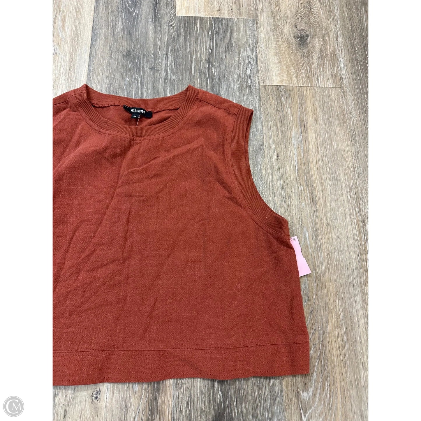 Top Sleeveless By Wishlist In Orange, Size: M