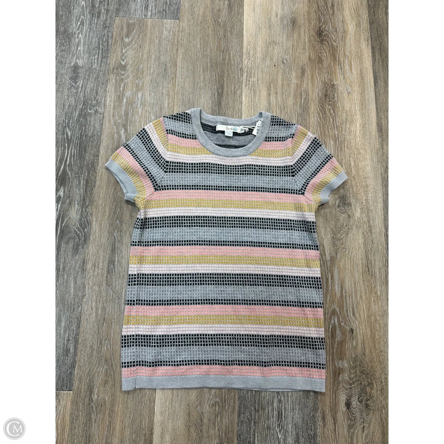 Sweater Short Sleeve By Boden In Grey, Size: S