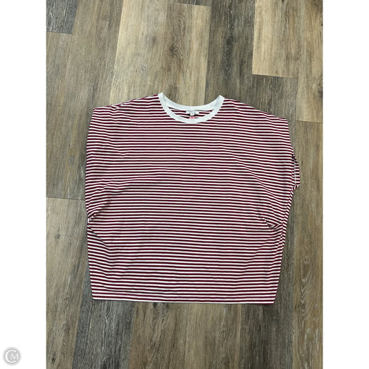 Blouse Short Sleeve By Pistola In Red & White, Size: M