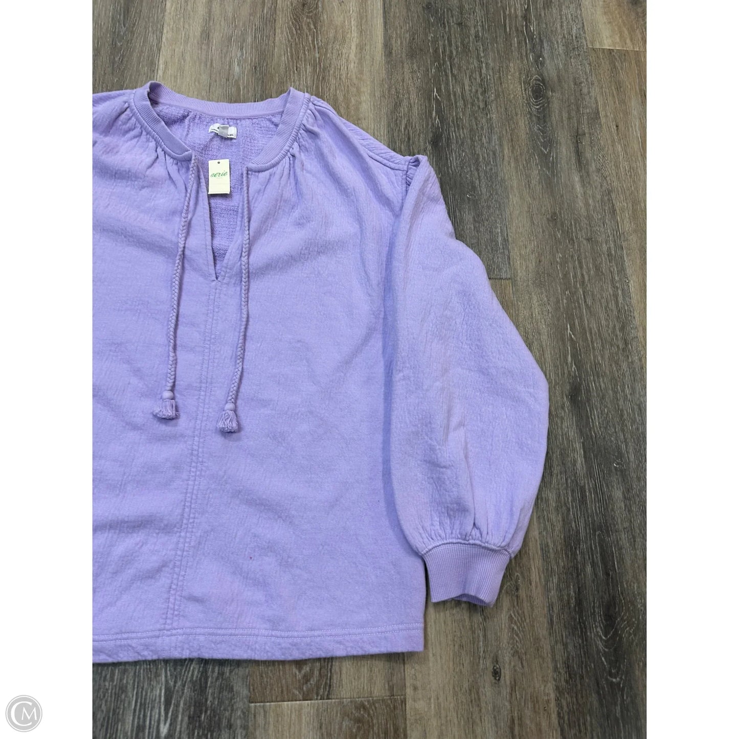 Top Long Sleeve By Aerie In Purple, Size: Xxs