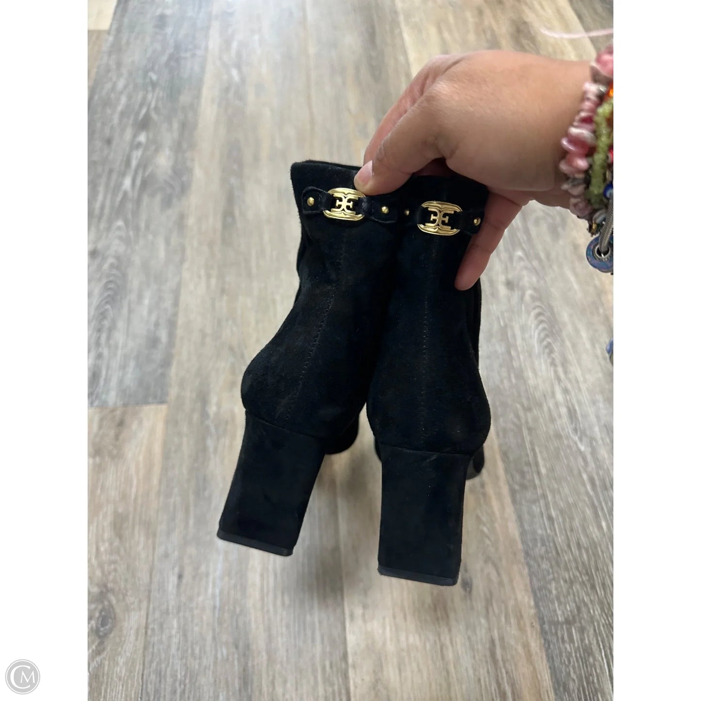 Boots Ankle Heels By Sam Edelman In Black, Size: 6.5