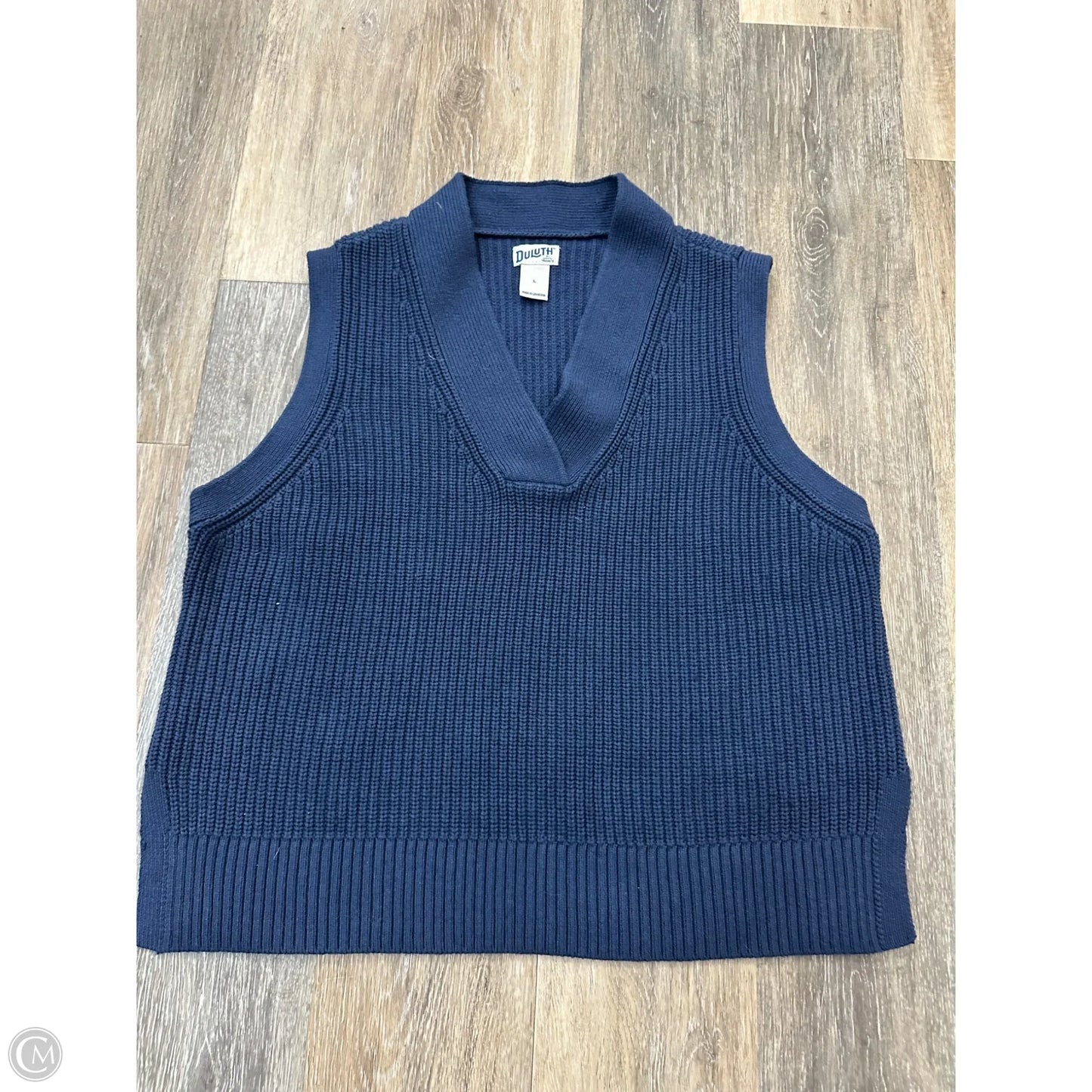 Sweater Cardigan By Duluth Trading In Navy, Size: L
