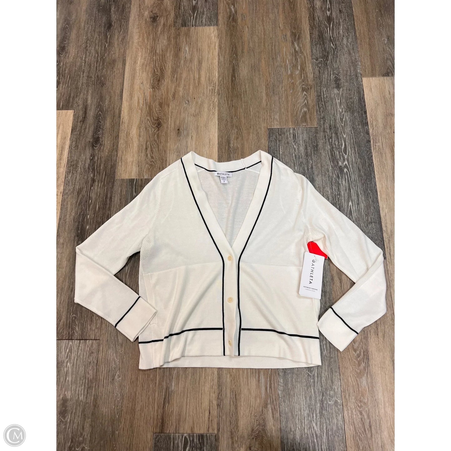 Sweater Cardigan By Athleta In White, Size: S