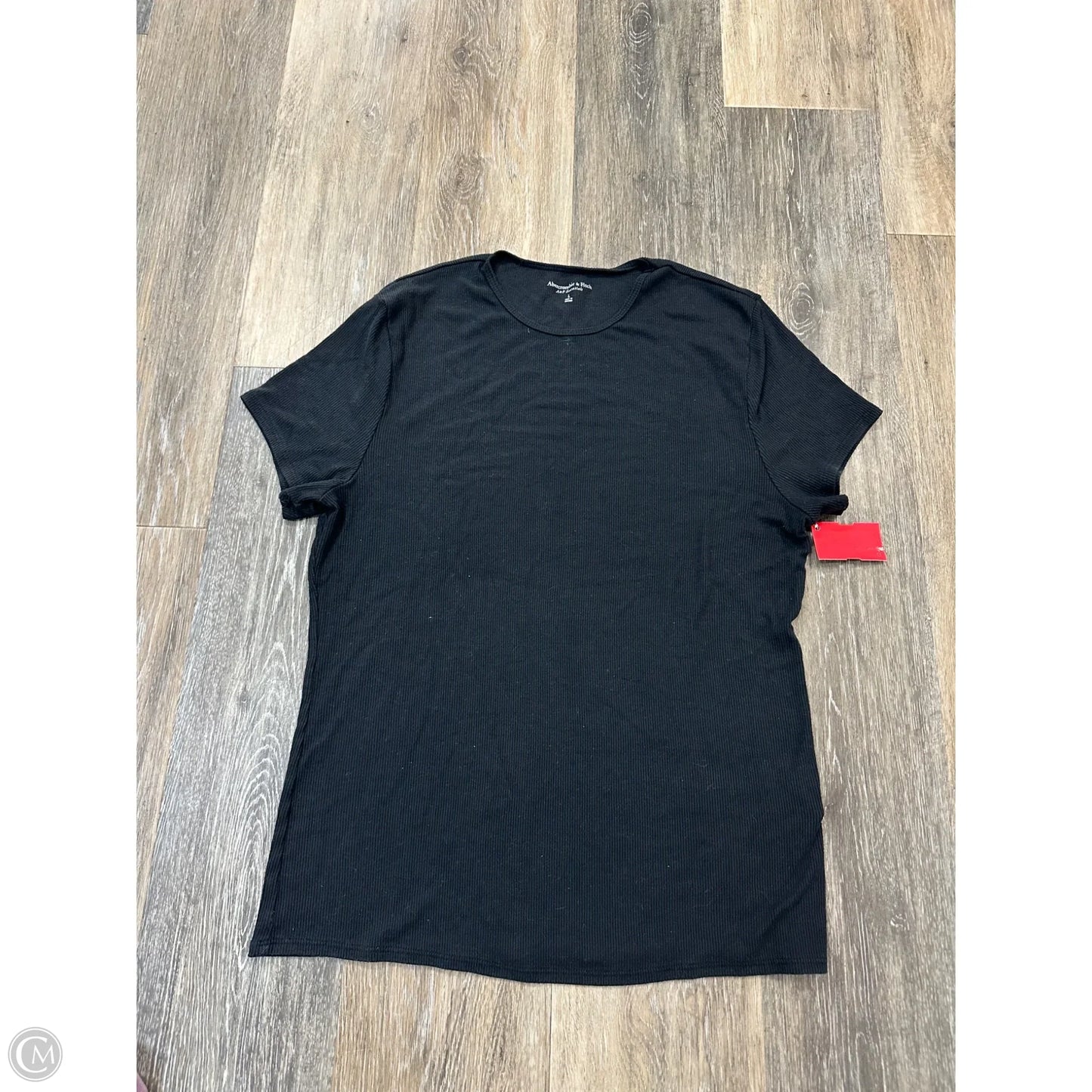 Top Short Sleeve By Abercrombie And Fitch In Black, Size: L