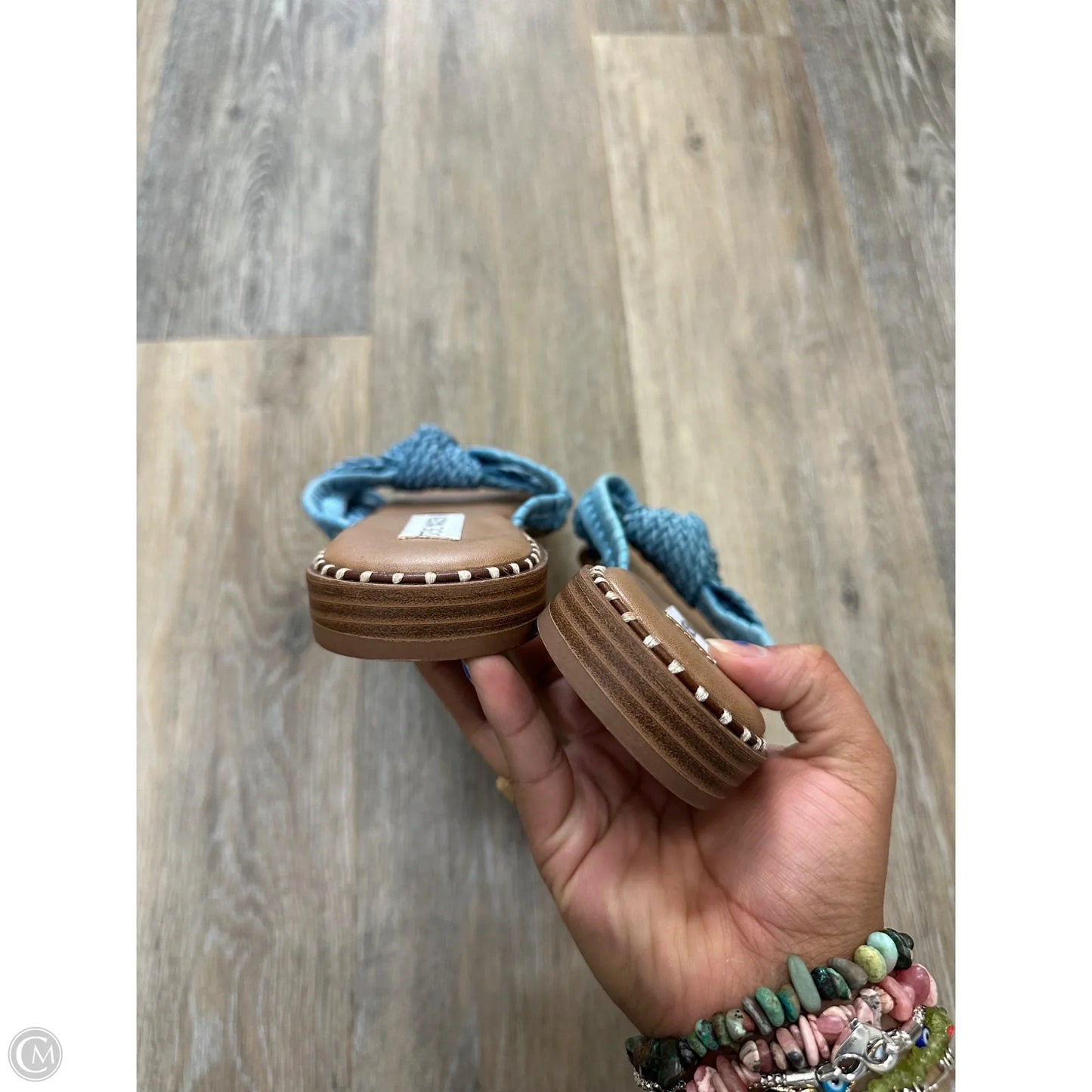 Sandals Flats By Steve Madden In Blue, Size: 7.5