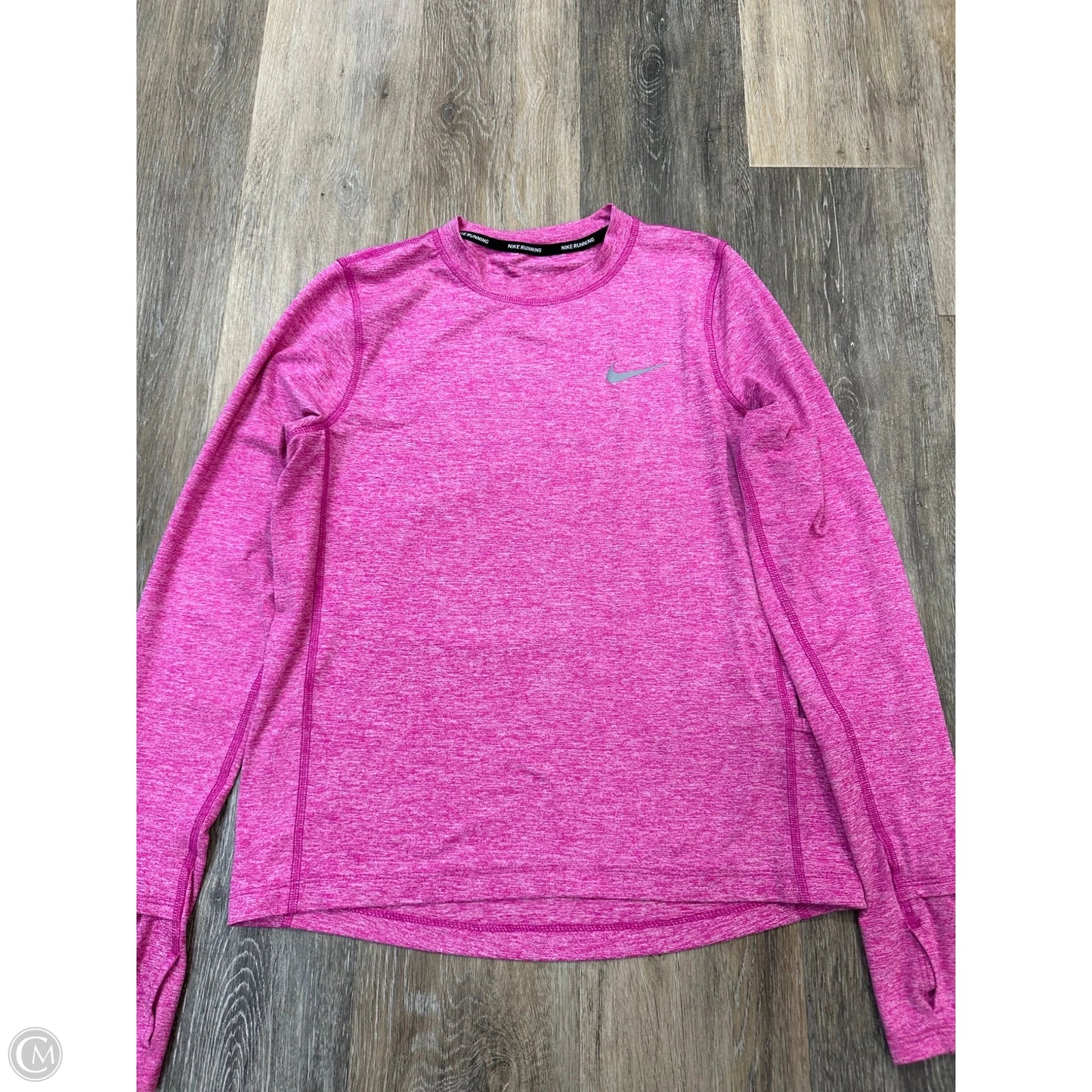 Athletic Top Long Sleeve Crewneck By Nike Apparel In Pink, Size: Xs