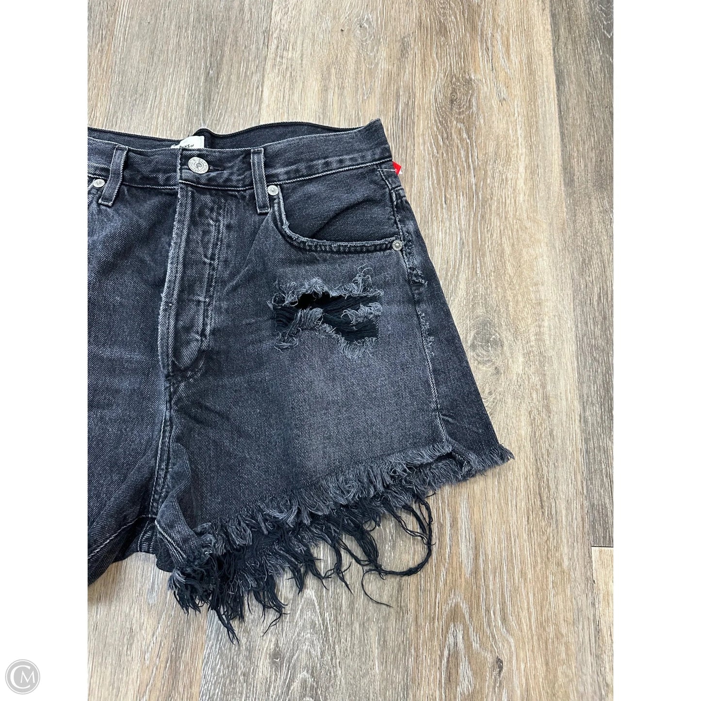 -Shorts By Citizens Of Humanity In Black Denim, Size: 2