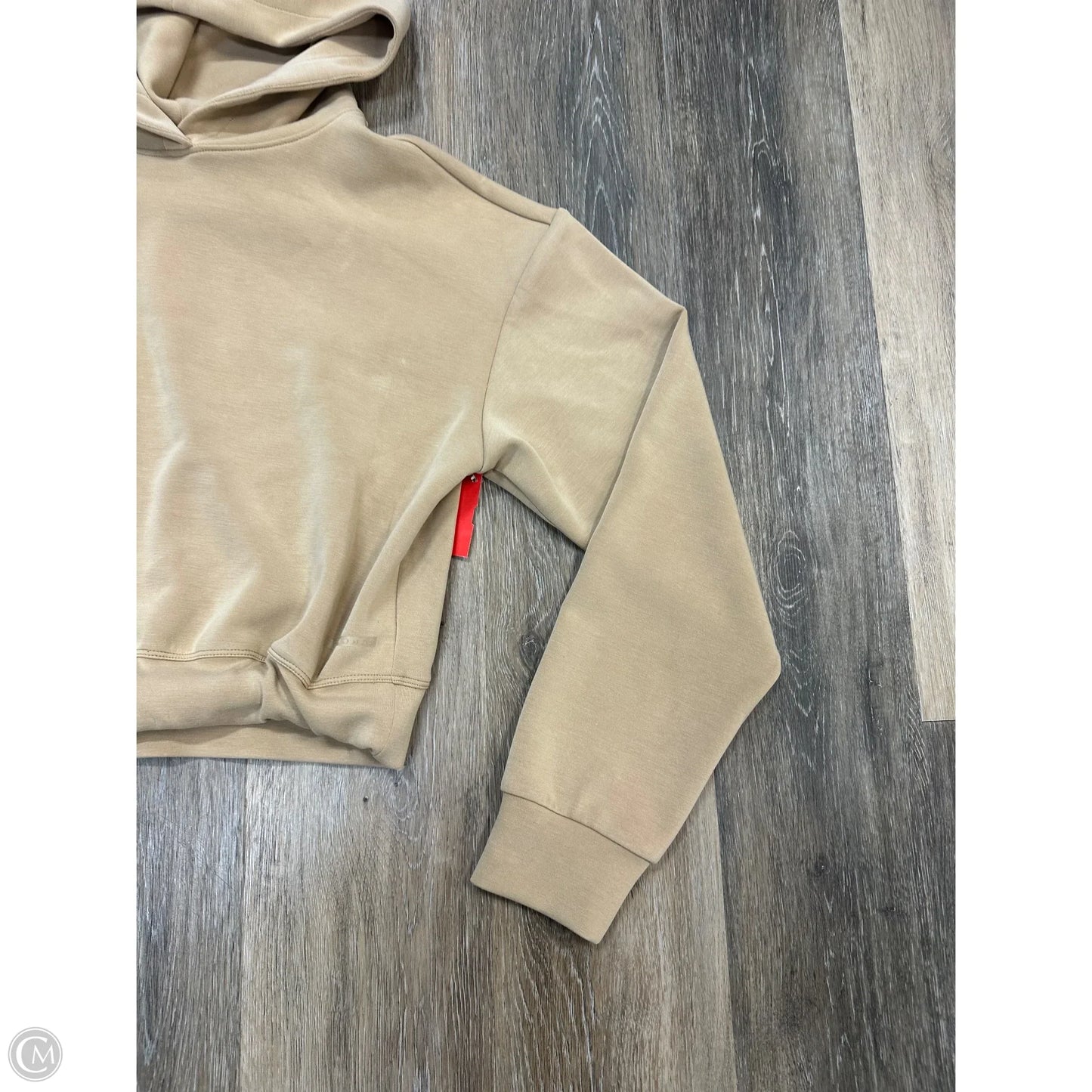 Sweatshirt Hoodie By 7Diamonds In Tan, Size: S