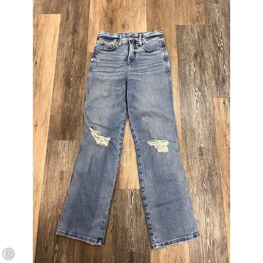 Jeans Straight By Good American In Blue Denim, Size: 2/26