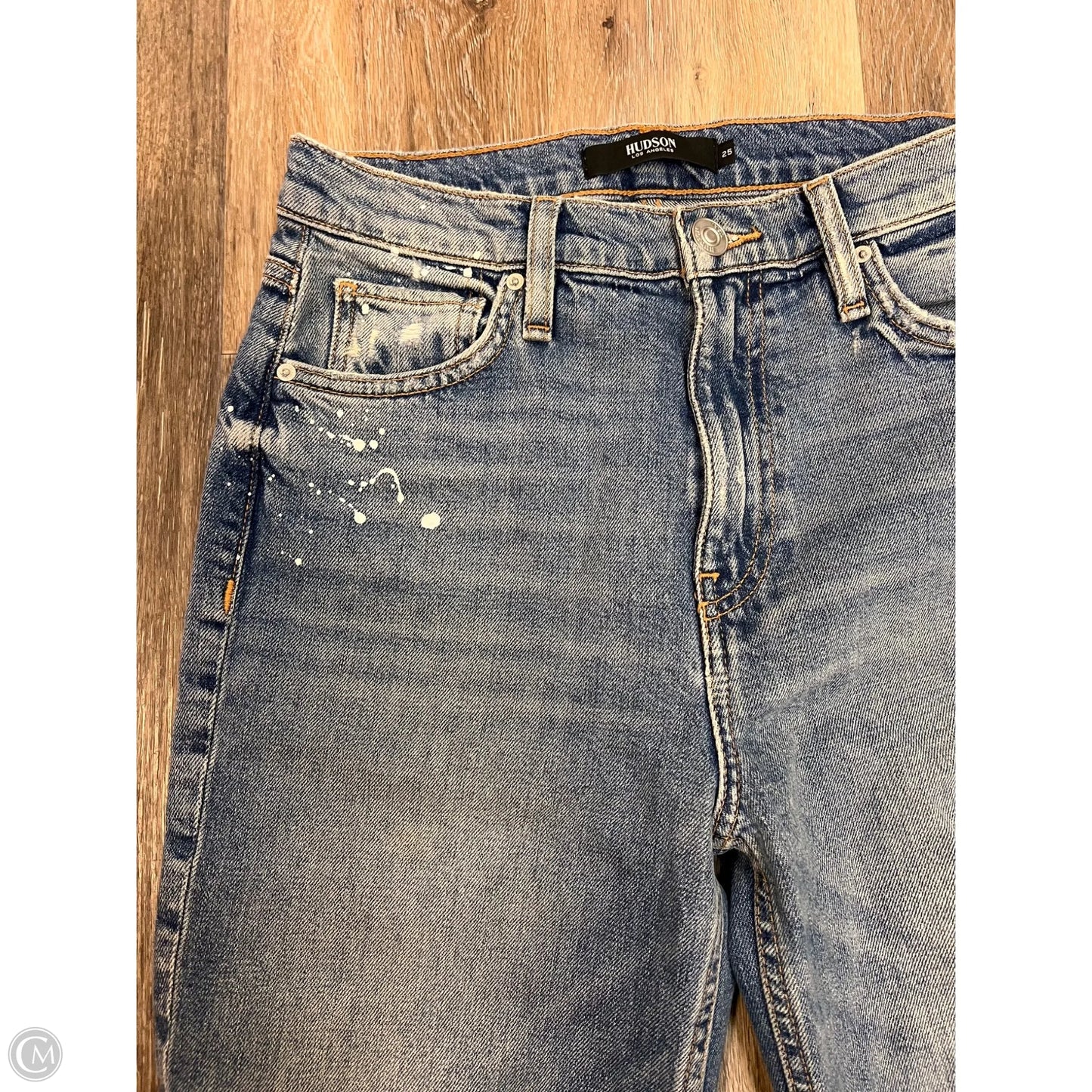 Jeans Straight By Hudson In Blue Denim, Size: 1/25