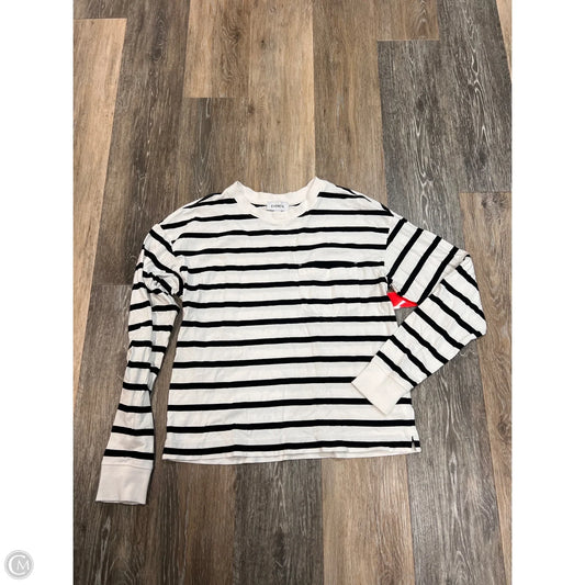Top Long Sleeve By Evereve In Striped Pattern, Size: Xs