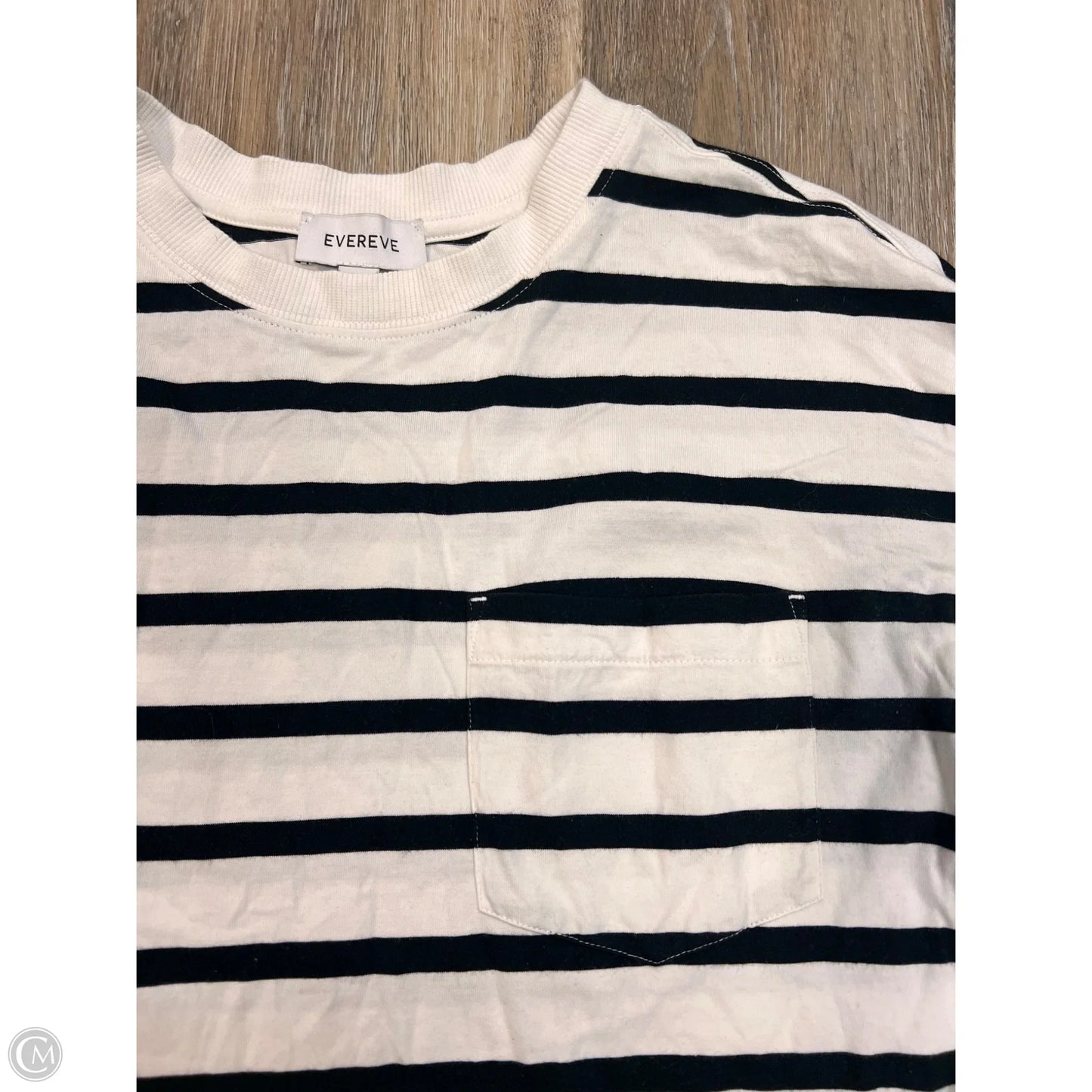 Top Long Sleeve By Evereve In Striped Pattern, Size: Xs