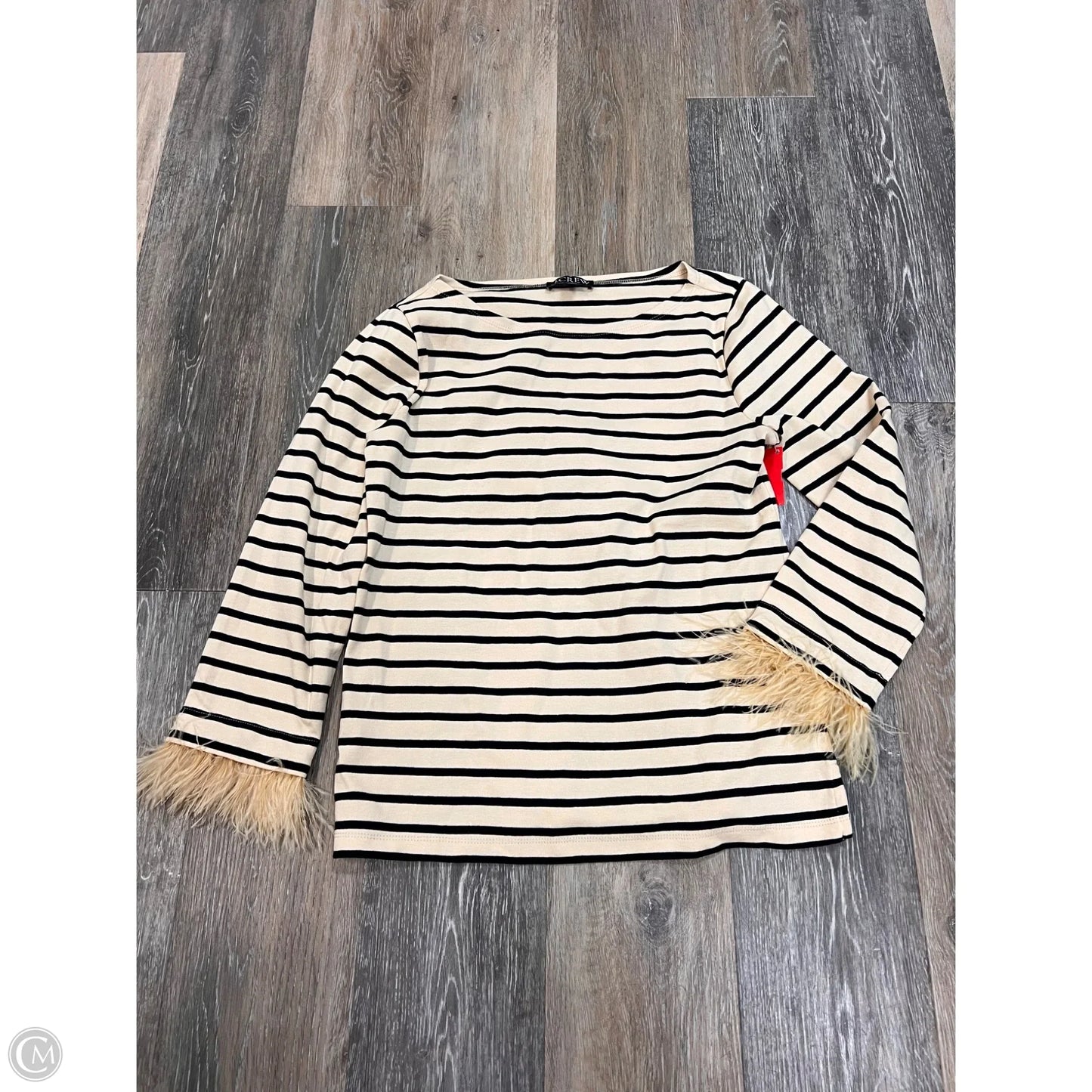 Blouse Long Sleeve By J. Crew In Striped Pattern, Size: S
