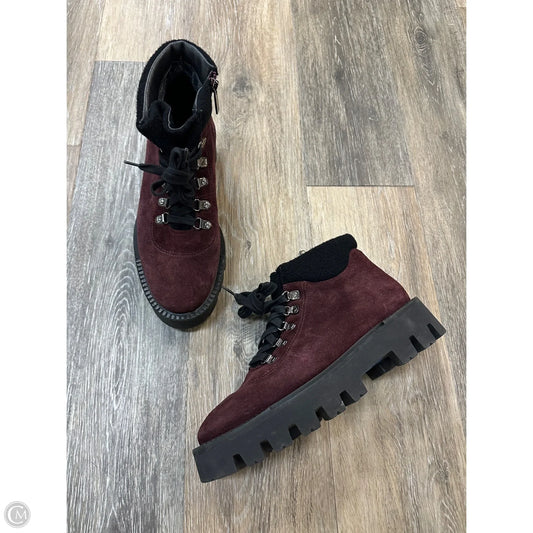 Boots Hiking By Aquatalia In Maroon, Size: 9