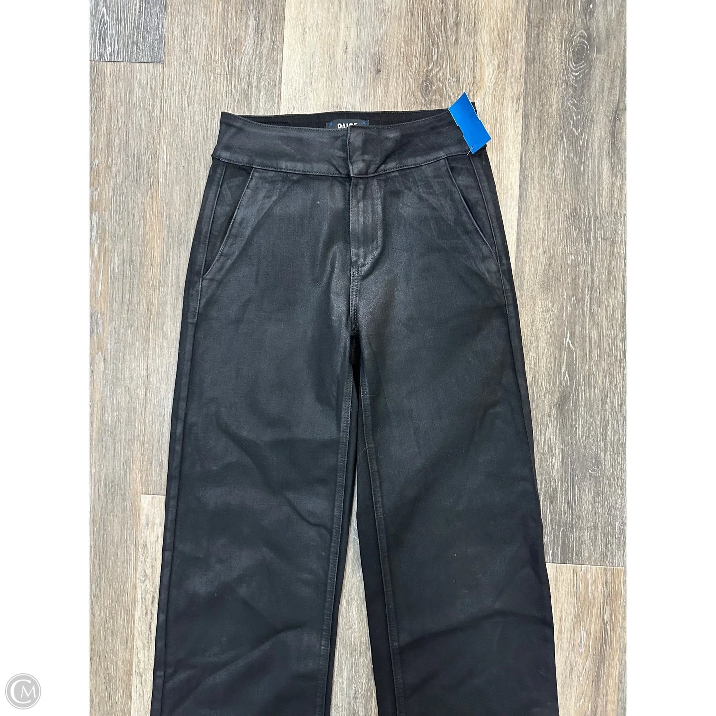 Jeans Wide Leg By Paige In Black, Size: 0/24