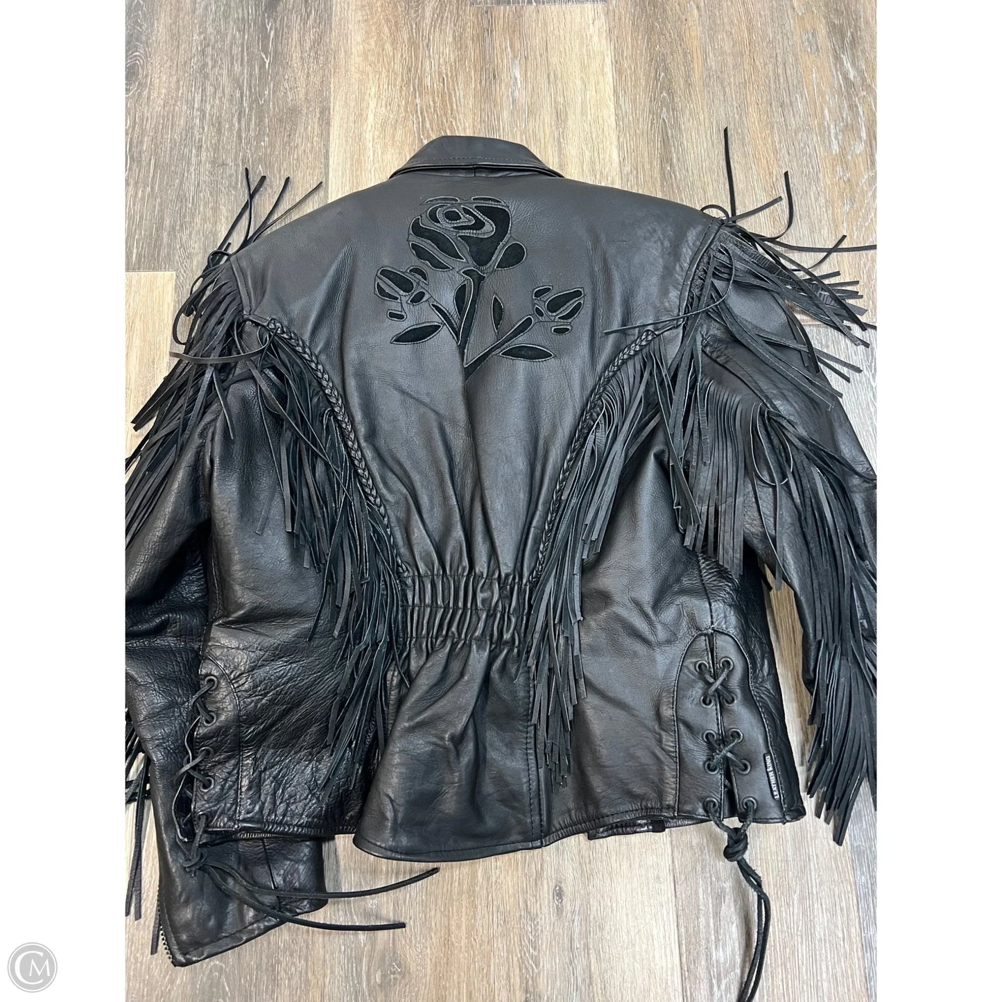 Jacket Moto Leather By Leather King In Black, Size: L