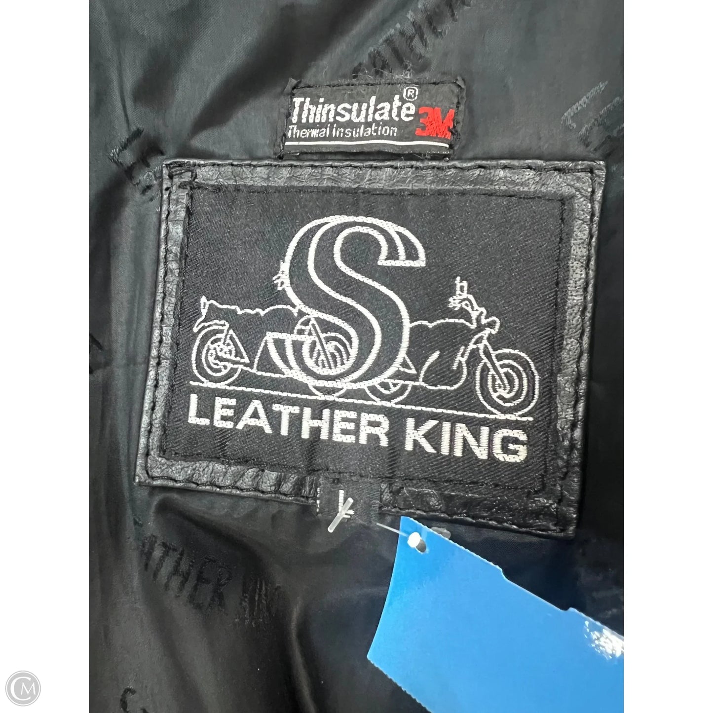 Jacket Moto Leather By Leather King In Black, Size: L