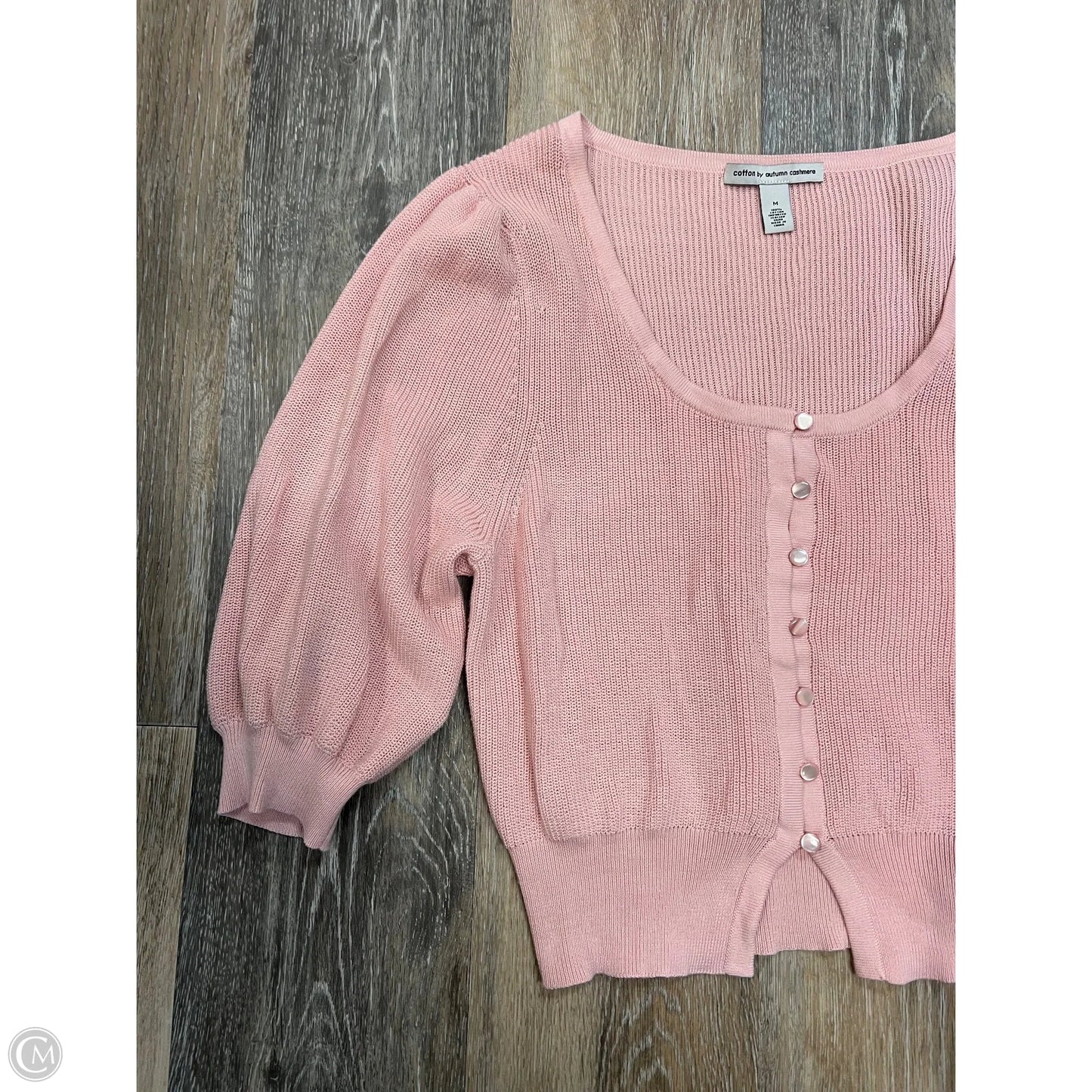 Sweater Cardigan By Autumn Cashmere In Pink, Size: M