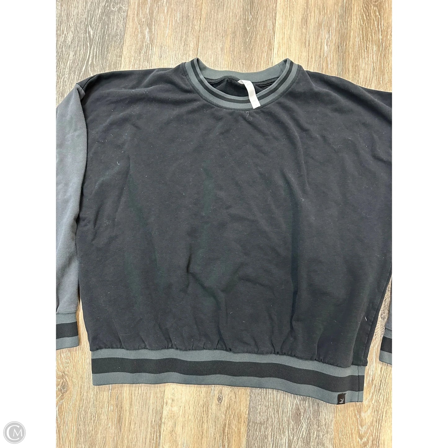 Athletic Sweatshirt Crewneck By Glyder In Black, Size: L